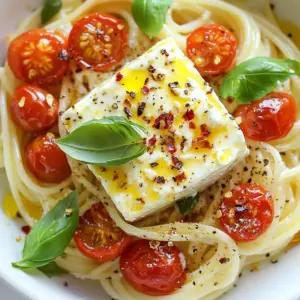To make TikTok Baked Feta Pasta, you need the following items: - 200g (7 oz) cherry tomatoes - 200g (7 oz) feta cheese - 250g (9 oz) pasta of your choice (like penne or fusilli) - 4 cloves garlic, minced - 3 tablespoons olive oil - 1 teaspoon dried oregano - 1 teaspoon chili flakes (optional) - Salt and pepper to taste - Fresh basil leaves for garnish - 1 tablespoon lemon juice (optional for brightness) To get the best taste from this dish, remember these tips: - Use ripe cherry tomatoes. They add sweetness and flavor. - Choose high-quality feta cheese. It melts better and tastes creamier. - Fresh garlic packs more punch than jarred garlic. Always go fresh! - Don&rsquo;t skip the lemon juice. It brightens the dish. - Fresh basil makes a big difference. Use it right before serving. If you don&rsquo;t have some ingredients, here are good swaps: - Swap cherry tomatoes with grape tomatoes or diced bell peppers. - Use goat cheese if you want a different cheese flavor. - If you are gluten-free, choose gluten-free pasta. - Try fresh herbs like thyme or parsley instead of basil. - For a vegan version, use plant-based feta cheese. {{ingredient_image_1}} Start by gathering all your ingredients. You need: - 200g (7 oz) cherry tomatoes - 200g (7 oz) feta cheese - 250g (9 oz) pasta of choice (like penne or fusilli) - 4 cloves garlic, minced - 3 tablespoons olive oil - 1 teaspoon dried oregano - 1 teaspoon chili flakes (optional) - Salt and pepper to taste - Fresh basil leaves for garnish - 1 tablespoon lemon juice (optional) Next, preheat your oven to 400&deg;F (200&deg;C). This helps the feta and tomatoes cook evenly. While the oven warms up, rinse the cherry tomatoes under cold water. Dry them gently with a towel. In a large baking dish, add the dry cherry tomatoes. Place the feta cheese block right in the center. Drizzle the olive oil over the tomatoes and feta. It adds flavor and helps everything blend. Now, sprinkle your minced garlic, dried oregano, chili flakes, salt, and pepper on top. Mix everything gently with a spoon to spread the flavors. Bake in the preheated oven for 25-30 minutes. The tomatoes will blister, and the feta will turn golden and soft. This brings out rich flavors. While your feta and tomatoes bake, cook the pasta. Follow the package instructions until it's al dente. Drain the pasta but save a little pasta water. This helps make the sauce creamy later. When the timer goes off, take the baking dish out of the oven. Use a fork to mash the feta and tomatoes together. This forms a creamy sauce. Add the cooked pasta to the baking dish. Pour in a splash of reserved pasta water to reach your desired creaminess. Toss everything together until the pasta is well coated. If you like, squeeze lemon juice over the pasta. This adds a nice brightness to the dish. Serve hot and garnish with fresh basil leaves. Enjoy your TikTok Baked Feta Pasta! To cook pasta well, follow the package directions. Use a big pot for boiling. Add plenty of water and a pinch of salt. This helps the pasta taste good. Stir the pasta often while it cooks. Aim for al dente, which means it should be firm but not hard. This adds bite and keeps the pasta from getting mushy in the sauce. Seasonings make all the difference. I love using garlic, oregano, and chili flakes. They add great flavor. Don't forget salt and pepper to taste. If you want more zest, add lemon juice. It brightens the dish and balances the creaminess. Feel free to try your favorite herbs. Fresh basil at the end adds a lovely touch. For a beautiful plate, use a large bowl. After mixing the pasta, carefully place it in the bowl. Garnish with fresh basil leaves. This adds color and freshness. A sprinkle of chili flakes on top can enhance the look too. You can also drizzle a bit of olive oil for shine. Serve it hot for the best experience. Pro Tips Use Fresh Ingredients: Always opt for fresh cherry tomatoes and high-quality feta cheese for the best flavor and texture. Customize Your Pasta: Feel free to experiment with different types of pasta like whole wheat or gluten-free to suit your dietary preferences. Adjust the Spice Level: If you enjoy heat, increase the chili flakes or add a touch of hot sauce to the creamy sauce for an extra kick. Make It a Meal: Add cooked protein like grilled chicken or shrimp to the pasta for a heartier dish. {{image_2}} If you want to make this dish vegetarian, it&rsquo;s easy! Just keep the feta cheese as is. For a vegan version, swap feta for a plant-based cheese. Look for creamy options made from nuts or tofu. You can also try a simple mix of blended cashews and nutritional yeast. This keeps the creamy texture and adds great flavor. You can use many types of pasta for this dish. I love penne and fusilli, but feel free to experiment! Bowtie, spaghetti, or even gluten-free pasta work well. Each shape holds the sauce differently, adding a unique twist. Just make sure to cook the pasta until al dente for the best texture. Want a protein boost? Add cooked chicken, shrimp, or sausage to your baked feta pasta. For a vegetarian option, try chickpeas or lentils. They add protein and make the dish filling. Stir them in when you mix the pasta with the sauce. This makes the meal heartier and satisfying. After you enjoy your baked feta pasta, let it cool. Place any leftovers in an airtight container. This keeps the pasta fresh. Store it in the fridge. It will stay good for about 3 to 5 days. Make sure to keep the sauce and pasta together for the best flavor. When you're ready to eat the leftovers, you can reheat them easily. Use the microwave for quick heating. Place the pasta in a bowl and cover it. Heat it for about 1 to 2 minutes. Stir halfway through to heat evenly. If it seems dry, add a splash of olive oil or pasta water. You can also use a skillet on low heat. This keeps the pasta creamy and tasty. Want to save some for later? You can freeze the baked feta pasta. First, let it cool completely. Then, place it in a freezer-safe container. It can last for up to 2 months. When you're ready to eat it, let it thaw overnight in the fridge. Reheat it as mentioned above. Enjoy it as if it were fresh! TikTok Baked Feta Pasta is a viral dish. It features roasted feta cheese and cherry tomatoes. The cheese melts and combines with the tomatoes, making a creamy sauce. You mix this sauce with pasta for a rich and tasty meal. This dish is both simple and quick to make. It only takes about 40 minutes from start to finish. You can serve it hot and garnish it with fresh basil leaves for a pop of flavor. Yes, you can! If you want to change the cheese, try goat cheese or cream cheese. Both will give a different taste but still be creamy. Goat cheese adds a tangy flavor, while cream cheese is milder. Just remember that the texture may change a bit. It might not be as rich as feta, but it will still be good! If you want to add heat, use more chili flakes. You can also add fresh chopped peppers. Red pepper flakes work well here. You can even try spicy olive oil for an extra kick. Mix in hot sauce or a dash of sriracha for more heat. Adjust the spice based on your taste. This way, you&rsquo;ll enjoy the dish just how you like it! This blog post covered the basics of TikTok Baked Feta Pasta. We explored the key ingredients, from cheese to pasta types. I shared tips for perfect cooking and fun variations like vegetarian or vegan options. Plus, I added storage and reheating tips for leftovers. In closing, this dish is simple and fun to make. You can adapt it to fit your taste. Enjoy experimenting with flavors and sharing this meal with others. Your kitchen can become a creative space with this easy recipe!