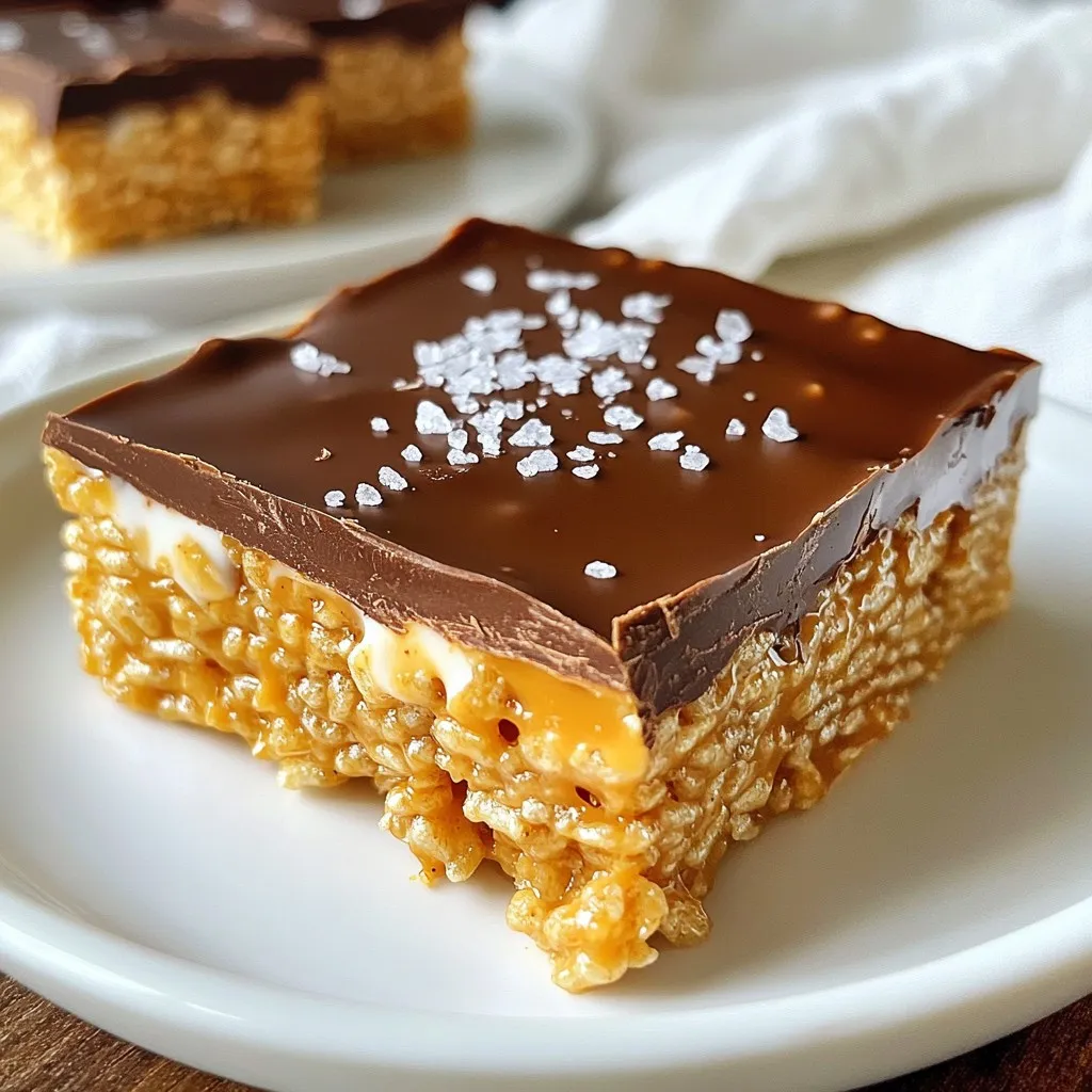 - 1 cup granulated sugar - 1 cup light corn syrup - 1 cup peanut butter (creamy or crunchy) - 6 cups Rice Krispies cereal - 1 cup semisweet chocolate chips - 1 cup butterscotch chips - 1 teaspoon vanilla extract - Pinch of sea salt Choosing the best peanut butter Select a peanut butter that you love. Creamy peanut butter gives a smooth texture. Crunchy adds a nice bite. Both options work well, so choose based on your taste. Alternatives for chocolate and butterscotch If you want a twist, try dark chocolate chips or white chocolate chips. You can even use a mix of both. For butterscotch, caramel chips can be a great substitute. Importance of using fresh Rice Krispies Fresh Rice Krispies are key. Stale cereal can make your bars soft and chewy. Make sure your Rice Krispies are crisp for the best texture. {{ingredient_image_1}} The prep time for Best Ever Scotcheroos is just 15 minutes. You need a large pot, a microwave-safe bowl, and a 9x13 inch baking dish. Line the dish with parchment paper for easy removal later. Start by boiling the sugar and corn syrup. In a large pot over medium heat, combine 1 cup of granulated sugar and 1 cup of light corn syrup. Stir continuously until it boils. Once it bubbles, take it off the heat. Then, stir in 1 cup of peanut butter. Mix until smooth. Next, mix in the Rice Krispies. Add 6 cups of Rice Krispies to the peanut butter mixture. Stir gently until the cereal is fully coated. For the topping, melt the chips. In a microwave-safe bowl, combine 1 cup of semisweet chocolate chips, 1 cup of butterscotch chips, and a pinch of sea salt. Microwave in 30-second intervals, stirring each time, until smooth. Spread the topping over the cereal layer. Pour the melted mixture over the pressed cereal layer, using a spatula to spread it evenly. Allow the Scotcheroos to cool. Let them sit at room temperature for about 1 hour or until the topping sets. Once set, lift them out of the baking dish using the parchment paper. Cut into squares or bars for serving. To make the best Scotcheroos, avoid common mistakes. First, measure your ingredients carefully. Too much sugar or syrup can make them too sticky. Stir the mixture well to coat the Rice Krispies evenly. If you don’t mix well, some bites may be dry. Gently fold the cereal into the peanut butter mix, so you don’t crush it. For a lovely presentation, use a decorative platter. You can drizzle melted chocolate or butterscotch on top. This adds an extra touch of flavor and looks great. Pair Scotcheroos with milk or coffee for a tasty treat. They also go well with ice cream for dessert. You can make these bars your own. Add toppings like crushed nuts or sprinkles for crunch. You can also mix in some mini marshmallows for extra sweetness. If you want less sweetness, use dark chocolate chips instead of semisweet. Adjust the toppings based on your taste. Pro Tips Use Fresh Ingredients: Ensure your peanut butter and chocolate chips are fresh for the best flavor and texture in your Scotcheroos. Press Firmly: When spreading the Rice Krispies mixture into the pan, press it down firmly for a denser, chewier bar that holds together well. Experiment with Toppings: Feel free to add nuts, sprinkles, or even a drizzle of caramel on top for a unique twist on the classic Scotcheroos. Storage Tips: Store Scotcheroos in an airtight container at room temperature to keep them fresh and chewy for up to a week. {{image_2}} You can add crushed nuts to your Scotcheroos for extra crunch. Peanuts work well, but any nut adds flavor. Just mix them in with the Rice Krispies. This step brings a new texture and taste. You can also try different nut butters. Almond or cashew butter can change the flavor profile. If you want gluten-free Scotcheroos, use gluten-free Rice Krispies. This change keeps the treat safe for those with gluten issues. For a vegan version, swap out the chocolate chips and butterscotch chips for dairy-free options. You can use maple syrup instead of corn syrup too. This keeps your recipe plant-based and delicious. You can dress up Scotcheroos for holidays. Use colored sprinkles for festive occasions. For Halloween, add orange and black sprinkles. At Christmas, use red and green. For birthdays, put candles on top. These small touches make your treats special and fun. They also make a great party centerpiece! To keep your Scotcheroos fresh, store them in an airtight container. Use wax paper or parchment paper between layers to prevent sticking. This simple step makes serving easy. Keep them in a cool, dry place. Avoid warm spots or direct sunlight. This helps maintain their texture and taste. Scotcheroos last about 3 days at room temperature. After that, they may start to lose their crunch. If you want them to last longer, freezing is a great option. To freeze, wrap each piece in plastic wrap. Then, place them in a freezer-safe bag. Scotcheroos can keep well in the freezer for up to 3 months. When you're ready to enjoy them, just thaw at room temperature. What are Scotcheroos? Scotcheroos are a tasty treat made with Rice Krispies, peanut butter, and a sweet topping. They combine crunchy cereal with creamy peanut butter and a chocolate-butterscotch blend. These bars are chewy, sweet, and so easy to make. Can I substitute ingredients? Yes, you can! If you need to swap, use almond butter or sunflower butter instead of peanut butter. You can also replace the chocolate and butterscotch chips with other flavors, like white chocolate or dark chocolate. Just keep the same amounts for best results. How do I know when the Scotcheroos are set? After pouring the topping, let them cool for about one hour. You can tell they are set when the top feels firm and not sticky. If you touch it gently, it should not leave a mark. What if my chocolate mixture doesn’t melt smoothly? If your mixture is lumpy or does not melt well, try microwaving in shorter bursts. Heat for 15 seconds, stir, and repeat until smooth. Be careful not to overheat, as chocolate can burn quickly. Can I make these ahead of time? Absolutely! Scotcheroos stay fresh for up to a week at room temperature. You can make them a few days in advance for parties or gatherings. Just store them in an airtight container. You now have all the key steps and tips to make delicious Scotcheroos. We covered the ingredients, preparation, cooking steps, and storage tips. Remember to choose quality ingredients for the best flavor. Don’t hesitate to customize your treats or try different variations. With practice, you’ll perfect this classic recipe. Enjoy making Scotcheroos for yourself, friends, or family. They are sure to be a hit!