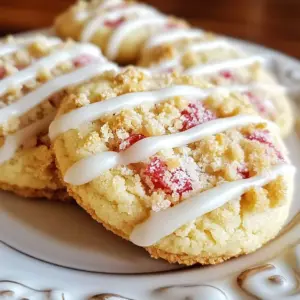- 1 cup all-purpose flour - 1/2 cup cornstarch - 1/2 teaspoon baking powder - 1/4 teaspoon baking soda - 1/4 teaspoon salt - 1/2 cup unsalted butter, softened - 1/2 cup granulated sugar - 1 large egg - 1 teaspoon vanilla extract - 1 cup freeze-dried strawberries, crushed - 1/3 cup shortcake crumbs (store-bought or homemade) - 1/2 cup powdered sugar (for glaze) - 2 tablespoons milk (for glaze) These ingredients make the best Strawberry Crunch Shortcake Cookies. Each one plays a key role in the flavor and texture. The all-purpose flour gives structure, while the cornstarch keeps the cookies soft. Baking powder and baking soda help them rise, making them light. Unsalted butter adds rich flavor. You should always soften it before mixing. The granulated sugar sweetens the dough and helps it cream well with the butter. An egg binds everything together and adds moisture. Vanilla extract brings warmth to the taste. The freeze-dried strawberries are the star here. They add a sweet, fruity burst. Shortcake crumbs bring a lovely crunch that mimics a classic shortcake. For the glaze, powdered sugar and milk create a smooth finish that makes these cookies shine. Using these ingredients, you can create delightful treats that everyone will love. {{ingredient_image_1}} - Preheat the oven to 350&deg;F (175&deg;C). - Line a baking sheet with parchment paper. - In a medium bowl, whisk together: - 1 cup all-purpose flour - 1/2 cup cornstarch - 1/2 teaspoon baking powder - 1/4 teaspoon baking soda - 1/4 teaspoon salt Set this bowl aside. - In a large bowl, beat: - 1/2 cup unsalted butter, softened - 1/2 cup granulated sugar Use an electric mixer for about 2-3 minutes. The mixture should be light and fluffy. - Add: - 1 large egg - 1 teaspoon vanilla extract Beat until well mixed. Gradually add the dry mixture to this bowl. Stir gently until just combined. - Fold in: - 1 cup crushed freeze-dried strawberries - 1/3 cup shortcake crumbs Make sure they mix evenly into the dough. - Use a tablespoon or cookie scoop to drop rounded dough onto the prepared baking sheet. - Space each cookie about 2 inches apart. - Bake in the preheated oven for 12-15 minutes. The edges should be lightly golden. - In a small bowl, mix: - 1/2 cup powdered sugar - 2 tablespoons milk Stir until smooth. Adjust the milk if needed to reach your desired glaze thickness. Once the cookies cool, drizzle this glaze over the top. To get the best cookies, avoid over-mixing the dough. Mix just until the dry and wet parts come together. This keeps your cookies soft and chewy. Next, make sure your butter is softened, not melted. Soft butter adds air when you mix. This helps create a light cookie. If the butter is too warm, your cookies will spread too much. For glazing, I recommend using piping bags. This gives you control over how the glaze looks. You can drizzle it in fun patterns. If you want thicker glaze, add less milk. If you prefer it runnier, add more. Just mix until you reach the thickness you like. When serving, you can make your cookies look fancy. Garnish with fresh strawberry slices on top. This adds color and makes the cookies more inviting. You can arrange them on a pretty platter. They are perfect for gatherings or a sweet snack at home. Pro Tips Chill the Dough: For even better cookies, chill the dough for 30 minutes before baking. This helps the cookies maintain their shape and enhances the flavors. Use Fresh Strawberries: If you can&rsquo;t find freeze-dried strawberries, you can use fresh ones. Just chop them finely and reduce the amount of sugar slightly to account for the moisture. Don&rsquo;t Overbake: Keep an eye on the cookies while baking. They should be lightly golden around the edges but still soft in the center. They will continue to firm up as they cool. Experiment with Flavors: Feel free to customize the cookie flavors by adding lemon zest or using almond extract instead of vanilla for a unique twist. {{image_2}} You can get creative with these cookies. Try a chocolate chunk version by adding dark chocolate chips. The rich chocolate pairs well with the sweet strawberry flavor. Another fun option is to add lemon zest. This gives the cookies a fresh, citrusy twist that brightens each bite. If you need a gluten-free option, use gluten-free flour instead of all-purpose flour. Make sure to choose a blend that works well in baking. This way, you can enjoy the same great taste without gluten. You can easily make these cookies vegan. Replace the unsalted butter with plant-based butter. For the egg, use a flax egg or a store-bought egg substitute. This keeps the cookies tasty while fitting a vegan diet. To keep your Strawberry Crunch Shortcake Cookies fresh, store them in airtight containers. This method helps seal in moisture and flavor. Your cookies will stay tasty for up to a week. If you notice any cookies getting soft, you can pop them in the fridge for a firmer texture. Want to save some cookie dough for later? It&rsquo;s easy! First, scoop the dough onto a baking sheet lined with parchment paper. Freeze the scoops for about an hour. After they are firm, place them in a freezer bag. Label the bag with the date. You can freeze the dough for up to three months. When you are ready to bake, just take them out and add a few extra minutes to the baking time. If you want to enjoy that fresh-baked taste again, reheating works well. Preheat your oven to 350&deg;F (175&deg;C). Place the cookies on a baking sheet. Heat them for about 5-7 minutes. This will help restore their soft texture. For a quick fix, you can also use the microwave. Heat for just 10-15 seconds. Enjoy your cookies warm and gooey! Strawberry Crunch Shortcake Cookies are soft, sweet, and crunchy. They have a lovely strawberry flavor. The cookies mix freeze-dried strawberries and shortcake crumbs. This mix gives a nice crunch and a burst of strawberry taste. You can enjoy these cookies with a lovely glaze that adds sweetness. Yes, you can! If you want a different flavor, try using crushed cookies or nuts. You can also use other freeze-dried fruits like raspberries or blueberries. Each option will change the flavor but still keep the fun crunch. Look for golden edges. The tops should not be shiny or wet. You can also gently press the cookies. If they bounce back, they are ready. Let them cool a bit before moving them. You can, but there are pros and cons. Fresh strawberries add great flavor, but they add moisture. This can make the cookies too soft. If you use fresh strawberries, chop them finely and drain the juice. This helps keep the cookie texture nice. These cookies last about one week in an airtight container. Keep them cool and dry. If you want to store them longer, freeze them. You can freeze the dough or baked cookies for up to three months. This article covered how to make Strawberry Crunch Shortcake Cookies. We explored ingredients like flour, butter, and freeze-dried strawberries. You learned step-by-step baking instructions and several tips to enhance your cookies. Variations, including gluten-free and vegan options, provide fun twists. Whether baking for yourself or hosting a gathering, these cookies shine. Enjoy the process and savor each bite. The joy of baking comes from creativity, so don&rsquo;t hesitate to experiment! Remember, a delicious cookie is just a recipe away.