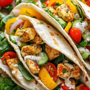 - 2 boneless, skinless chicken breasts, diced into bite-sized pieces - 1 red bell pepper, sliced - 1 yellow bell pepper, sliced - 1 red onion, sliced - 4 whole wheat pita breads - 1 cup baby spinach - 1/2 cup cucumber, diced - 1/2 cup cherry tomatoes, halved You need fresh and simple items for these pitas. The diced chicken breasts are the star. They cook fast and soak up flavors well. Fresh vegetables add color and crunch. Whole wheat pita breads give you a nice base. - 1 tablespoon olive oil - 1 teaspoon garlic powder - 1 teaspoon paprika - 1 teaspoon dried oregano - Salt and pepper to taste - 1/2 cup ranch dressing The seasonings are key to flavor. Olive oil helps the spices stick to the chicken. Garlic powder and paprika bring warmth. Dried oregano adds a touch of earthiness. Salt and pepper tie everything together. Ranch dressing gives a creamy finish. - Fresh parsley, chopped for garnish Fresh parsley adds a pop of color. It also brightens the dish with its fresh taste. Just sprinkle it on top before serving. This simple step makes your pitas look great and taste even better. {{ingredient_image_1}} - Preheat your oven to 425&deg;F (220&deg;C). This heat is perfect for roasting. - Line a sheet pan with parchment paper for easy cleanup. - In a large bowl, add the diced chicken, olive oil, garlic powder, paprika, oregano, salt, and pepper. Mix it well. Make sure every piece of chicken is coated. - Spread the chicken evenly on the sheet pan. - Next, add the sliced red and yellow bell peppers, and red onion around the chicken. - Roast in the oven for 20-25 minutes. The chicken should be cooked through, and the veggies should be tender. Flip the chicken and veggies halfway for even cooking. - While the chicken and veggies cook, heat the whole wheat pita breads. You can use a dry skillet over medium heat or warm them in the oven. - Once the chicken and veggies are ready, take them out. Let them cool for a few minutes. - To make the pitas, place a warm pita on a plate. Add a handful of baby spinach first. - Next, scoop in the roasted chicken and veggie mix. - Top it with diced cucumber and halved cherry tomatoes. - Drizzle ranch dressing over everything. - Finish with a sprinkle of fresh parsley for a nice touch. Enjoy your flavorful pitas right away! To ensure even cooking, cut the chicken and veggies into similar sizes. This way, everything cooks at the same rate. I like to use a sharp knife and a cutting board for easy prep. A good sheet pan also helps. I recommend using one that is dark or heavy. This helps with browning. Adjusting spices can change the flavor a lot. If you want more heat, add cayenne pepper or chili powder. For a milder taste, skip the paprika. Mixing in fresh herbs like basil or cilantro can add a new twist. You can also switch up the veggies. Try zucchini, asparagus, or even mushrooms for variety. For side dishes, consider a crisp salad or sweet potato fries. These pair well with the pitas. To make it look nice, stack the pitas on a plate and sprinkle with parsley. You can also serve some extra ranch dressing in a small bowl for dipping. This adds a fun touch to the meal. Pro Tips Marinate for More Flavor: Letting the chicken marinate in the olive oil and spices for at least 30 minutes (or overnight) will enhance the flavors significantly. Choose Fresh Vegetables: Opt for the freshest produce you can find, as this will not only boost the flavor but also the nutritional value of your pitas. Customize Your Fillings: Feel free to add other veggies like zucchini or mushrooms, or swap the ranch dressing for your favorite sauce to suit your taste. Keep Pitas Warm: If making multiple servings, wrap the pitas in a clean kitchen towel to keep them warm until you're ready to serve. {{image_2}} You can switch chicken for turkey or tofu. Turkey offers a leaner option. It works well with the same spices. Tofu gives a plant-based choice. Use firm tofu, pressed to remove excess water. Cube it, then season just like chicken. Both swaps keep the dish tasty and satisfying. Try adding different dressings or toppings. You can use Caesar dressing for a twist. For added texture, sprinkle on some crumbled feta or goat cheese. Creamy blue cheese also pairs well and adds bold flavor. Fresh herbs like dill or cilantro can brighten up the meal. Instead of pita, use naan or tortillas. Naan adds a lovely softness and flavor. It holds the filling well and tastes great. Tortillas can be used for a lighter wrap. Both options make it easy to enjoy your meal on the go. Experiment with these carbs to find your favorite! To store leftovers, let the pitas cool first. Place the chicken and veggies in an airtight container. You can keep them in the fridge for up to three days. For the pitas, wrap them in foil or plastic wrap. Store them in the fridge as well. This keeps them soft and fresh. To reheat, use the oven or a skillet. Preheat the oven to 350&deg;F (175&deg;C). Place the chicken and veggies on a baking sheet. Heat for about 10 minutes. If using a skillet, warm it on medium heat. Add a bit of olive oil, then reheat the chicken and veggies for about 5 minutes. This helps keep the texture nice and juicy. You can freeze both the chicken and pitas. For chicken, let it cool. Then place it in a freezer bag. Squeeze out the air before sealing. It lasts up to three months in the freezer. For pitas, wrap each one in plastic wrap. You can also place them in a freezer bag. Make sure to label them with the date. When ready to eat, thaw them in the fridge overnight. Yes, you can use frozen chicken. The main pro is convenience. Frozen chicken lasts longer. It&rsquo;s easy to store. However, cooking times change. Frozen chicken may take longer to cook. Ensure you check the internal temperature. It should reach 165&deg;F (75&deg;C) for safety. This way, you avoid undercooked meat. Thawing chicken in the fridge overnight helps. To add heat, try these options: - Use cayenne pepper or chili powder in the spice mix. - Add sliced jalape&ntilde;os to the sheet pan. - Drizzle hot sauce over the assembled pitas. These suggestions let you control the spice level. Yes, you can prep ahead. Dice chicken and vegetables the night before. Store them in the fridge. Mix the spices in a small bowl to save time. You can also assemble the pitas earlier. Just keep the ingredients separate until serving. This keeps everything fresh and crisp. This recipe for chicken pitas combines fresh ingredients and bold flavors. You learned about the main components, like diced chicken, fresh veggies, and whole wheat pitas. I provided step-by-step instructions to make your cooking easy. With customization tips, you can adjust spices or swap proteins. Remember to store leftovers properly for later enjoyment. These handy tricks make meal prep a breeze. Now, go enjoy a delicious and satisfying meal that you made yourself!