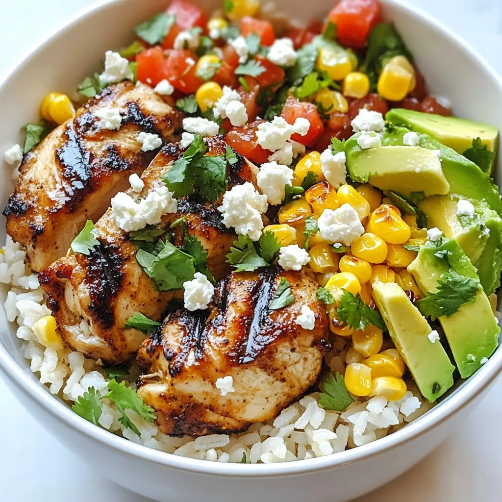 Street Corn Chicken & Rice Bowls Flavor-Packed Meal