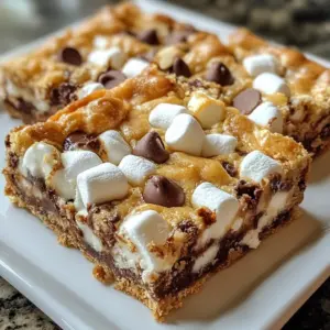 To make Easy Ooey Gooey Bars, gather these simple ingredients: - 1 cup unsalted butter, melted - 1 cup brown sugar, packed - 1 cup granulated sugar - 1 tablespoon vanilla extract - 4 large eggs - 2 cups all-purpose flour - 1 teaspoon baking powder - 1/2 teaspoon salt - 1 cup chocolate chips (semi-sweet or milk chocolate) - 1 cup mini marshmallows - 1/2 cup chopped walnuts (optional) Each ingredient plays a key role in making these bars ooey and gooey. The melted butter gives a rich taste. Both sugars add sweetness and moisture. The eggs help bind everything together. Flour provides structure, while baking powder adds lift. Salt enhances flavor. Chocolate chips and mini marshmallows create that gooey texture we love. Walnuts add a nice crunch, but they are optional. Feel free to mix and match based on your preference. Now that you have the ingredients, you are ready to create a dessert that warms your heart. Grab your apron and let&rsquo;s get cooking! {{ingredient_image_1}} - Preheat oven to 350&deg;F (175&deg;C) - Grease or line the baking pan Start by preheating your oven. This step helps the bars bake evenly. Greasing the pan or using parchment paper makes it easy to lift the bars out later. I always prefer parchment paper for easy cleanup. - Combine melted butter, sugars, and mix - Add vanilla and eggs, mixing well In a large bowl, combine the melted butter, brown sugar, and granulated sugar. Mix until it looks smooth. Next, add in the vanilla extract and eggs. I find that adding each egg one at a time helps the batter blend better. - Whisk dry ingredients separately - Fold dry mixture into wet ingredients - Incorporate chocolate chips and walnuts In another bowl, whisk together the flour, baking powder, and salt. Then, gently fold this dry mixture into the wet ingredients. Be careful not to overmix. This helps keep the bars soft. Once combined, fold in the chocolate chips and walnuts if you like a nutty crunch. - Layering half the batter, marshmallows, and remaining batter - Smoothing the top layer Pour half of the batter into your prepared pan, spreading it evenly. Next, sprinkle the mini marshmallows over this layer. Then, pour the rest of the batter on top, smoothing it with a spatula. This layering gives you a gooey center. - Baking time and checking doneness - Cooling before cutting Bake your bars for 25-30 minutes. Keep an eye on them. The edges should be golden, and a toothpick should come out with a few moist crumbs. After baking, let them cool in the pan for about 10 minutes. Cutting them while warm gives you that gooey texture everyone loves! To make these bars ooey and gooey, avoid overbaking. Bake them just until the edges turn golden. A toothpick should come out with a few moist crumbs. This means they are done but still soft. Let the bars cool for about 10 minutes. This cooling time helps them set up without losing that wonderful gooeyness. Using high-quality chocolate chips is key. Good chocolate adds rich flavor to the bars. You can also have fun with extracts. Try almond or coconut extract for a twist. These small changes can bring new life to this classic dessert. Serve these bars warm for the best taste. A scoop of vanilla ice cream on top makes them even better. Drizzle some chocolate sauce over the ice cream for a treat that delights. These simple tweaks add flair and flavor to your dessert experience. Pro Tips Use Room Temperature Eggs: Allow your eggs to sit at room temperature for about 30 minutes before using them. This helps them incorporate better into the batter, resulting in a smoother texture. Don&rsquo;t Overmix the Batter: When combining your wet and dry ingredients, mix until just combined to avoid tough bars. A few lumps are perfectly fine! Chill Before Cutting: For cleaner cuts, let the bars cool completely in the pan before slicing. If you&rsquo;re in a hurry, pop them in the fridge for about 20 minutes. Experiment with Mix-Ins: Feel free to customize your bars by adding different mix-ins like peanut butter chips, dried fruit, or even a sprinkle of sea salt on top before baking! {{image_2}} You can change these bars by adding fun flavors. Try mixing in peanut butter or butterscotch chips. These add a sweet twist that many love. You can also switch out the walnuts for different nuts. Almonds or pecans give the bars a nice crunch and taste. If you need a gluten-free option, use almond flour or coconut flour instead of regular flour. This keeps the bars tasty and safe for everyone. For vegan adaptations, replace the eggs with flax eggs or applesauce. Both work well and keep the bars moist. You can make these bars fit the season. In winter, add crushed candy canes for a minty taste. They look festive and taste great. During fall, swap in pumpkin puree for a warm flavor. This gives the bars a cozy feel perfect for chilly days. To keep your Easy Ooey Gooey Bars fresh, use an airtight container. Make sure the bars are cool before storing them. This helps keep the gooey texture. You can store them at room temperature for up to four days. If you want them to last longer, try refrigerating them. In the fridge, they can last about a week. You can freeze these bars, which is great for saving leftovers. If you freeze before baking, prepare the batter and place it in a freezer-safe dish. Wrap it tightly in plastic wrap. You can store it for up to three months. When you are ready to bake, let it thaw in the fridge overnight. If you want to freeze them after baking, let the bars cool completely first. Cut them into squares and wrap each piece in plastic wrap. Place them in a freezer bag. They will stay good for up to three months. To thaw, just leave them at room temperature for a few hours or warm them in the microwave for a few seconds. Check the bars at 25 minutes. Look for light golden edges. Insert a toothpick in the center. If it comes out with a few moist crumbs, they are ready. If you see wet batter, bake a few more minutes. Do not overbake; you want them gooey. Yes, you can use any chocolate chips you like. Dark chocolate adds a rich flavor. White chocolate gives a sweet twist. You can also mix different kinds for fun. Just remember to keep the amount the same. Use one cup of chips total for the best results. If you need an egg substitute, try applesauce. Use 1/4 cup for each egg. You can also use mashed banana, yogurt, or flaxseed meal. For flaxseed, mix one tablespoon with three tablespoons of water. Let it sit for a few minutes. Each option changes the taste and texture a bit. Experiment to find what you like best! You&rsquo;ve learned how to make delicious chocolate chip marshmallow bars. We covered ingredients, clear steps, simple tips, and fun variations. Each part helps you create gooey, tasty treats. Remember, the key is not to overbake and to let them cool. Feel free to try different flavors or dietary options. Enjoy sharing these bars with others or keeping them for yourself. Happy baking!