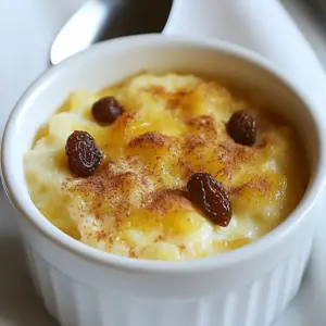 To make this creamy treat, you need these key items: - 1 cup uncooked rice (short grain or arborio for creaminess) - 2 cups water - 2 cups whole milk - 1 can (14 oz) sweetened condensed milk - 2 large eggs - 1 teaspoon vanilla extract - 1/2 teaspoon ground cinnamon - Pinch of salt These ingredients blend well to create a rich flavor. The rice gives the pudding its base, while the sweetened condensed milk adds a creamy sweetness. You can elevate your pudding with these optional items: - 1/4 teaspoon nutmeg - 1/2 cup raisins or currants - Zest of 1 lemon or orange Adding nutmeg gives a warm spice note. Raisins or currants add a fruity touch. Citrus zest brightens the flavor, making it lively. Feel free to try these fun twists: - Use coconut milk instead of whole milk for a tropical flair. - Swap in brown rice for a nuttier taste. - Add chocolate chips for a sweet surprise. These variations let you customize your pudding to your liking. Each choice offers a new taste experience. Experiment and enjoy! {{ingredient_image_1}} Start by preheating your oven to 350&deg;F (175&deg;C). This ensures a perfect bake. Next, rinse 1 cup of uncooked rice under cold water. Rinsing removes extra starch. You want the water to run clear. In a medium pot, combine the rinsed rice with 2 cups of water. Bring this to a boil, then lower the heat. Cover and let it simmer for about 15-20 minutes. The rice should be tender and the water absorbed. Once done, remove it from heat and set it aside. In a large bowl, whisk together 2 cups of whole milk, 1 can (14 oz) of sweetened condensed milk, and 2 large eggs. Add 1 teaspoon of vanilla extract, 1/2 teaspoon of ground cinnamon, and a pinch of salt. If using, add 1/4 teaspoon of nutmeg for extra flavor. Mix until the mixture is smooth. After the rice cools a bit, stir it into the milk mixture. If you wish, fold in 1/2 cup of raisins or currants and the zest of 1 lemon or orange. These add great flavor. Pour the rice mixture into a greased baking dish, about 9x9 inches. Place it in your preheated oven. Bake for 45-50 minutes. You want the top to be golden brown and the pudding to be set. It should jiggle slightly in the center when done. After baking, allow the pudding to cool slightly. You can slice it into squares or scoop it into bowls. For a nice touch, serve it warm or chilled with extra cinnamon on top. A drizzle of condensed milk adds sweetness too. To make your rice pudding creamy, use short-grain rice like arborio. This rice releases starch, which adds creaminess. Rinse the rice well to remove excess starch. Cook the rice until tender, but don't overcook it. Mixing the rice with whole milk and sweetened condensed milk creates a rich texture. Bake it until the top is golden for a nice finish. Avoid using long-grain rice; it won't provide the same creamy feel. Don't skip rinsing the rice. This step is key to preventing clumping. Watch the baking time closely. Overbaking will dry out the pudding. If it jiggles slightly in the center, it's perfect. If you add raisins or currants, make sure to fold them in gently. This keeps them evenly distributed. Serve the pudding warm or chilled. Dust the top with cinnamon for an extra touch. For added sweetness, drizzle more condensed milk on top. It pairs well with fresh fruits like berries or banana slices. You can also serve it with a scoop of ice cream for a delightful treat. Pro Tips Use Short Grain Rice: For a creamier texture, opt for short grain rice or arborio. These types absorb milk better and yield a richer pudding. Cool the Rice: Allow the cooked rice to cool slightly before mixing it with the milk mixture. This prevents the eggs from scrambling when added. Check for Doneness: When baking, the pudding should be golden brown on top and have a slight jiggle in the center. This indicates it&rsquo;s set but still creamy. Flavor Variations: Experiment with different spices or extracts, such as almond extract or cardamom, to add unique flavors to your rice pudding. {{image_2}} You can choose different types of rice for your pudding. Short grain rice, like arborio, gives a creamy texture. Sushi rice also works well. Long grain rice is less creamy, but it cooks nicely too. Each rice brings its own flavor and feel. Experiment to find your favorite! Adding flavors can make your pudding even better. Try mixing in dried fruits like raisins or currants for sweetness and texture. If you like citrus, add lemon or orange zest for a fresh twist. A splash of coconut milk can add richness. For a touch of spice, you could include cardamom or ginger. Get creative and make it your own! If you want to switch up the sweetness, consider alternatives to condensed milk. Maple syrup or honey can add a unique flavor. Agave syrup is another option for a lighter touch. You could also use brown sugar for a deeper taste. Adjust the amount to suit your sweetness level. To keep your condensed milk baked rice pudding fresh, let it cool first. Once it&rsquo;s cool, cover it tightly with plastic wrap or foil. You can also use an airtight container. This helps keep it moist and tasty. Store it in the fridge for up to five days. When ready to enjoy leftovers, take out what you need. Place it on a microwave-safe plate. Heat it in the microwave for about 30 seconds to a minute. If you like, add a splash of milk to make it creamy again. Stir it well before eating. If you want to save some for later, you can freeze it. Cut the rice pudding into squares. Wrap each square in plastic wrap, then place them in a freezer bag. Squeeze out the air to prevent freezer burn. It can stay in the freezer for up to three months. When you&rsquo;re ready, thaw it in the fridge overnight before reheating. Yes, you can make this recipe without eggs. You can use a mix of cornstarch and water. For every egg, use 2 tablespoons of cornstarch mixed with 3 tablespoons of water. This keeps the pudding creamy. It also helps bind the ingredients. To make rice pudding without condensed milk, use regular milk or almond milk. You can add sugar to taste, about 1/2 cup. Use 2 cups of milk with 1/2 cup of sugar. This gives it sweetness and creaminess like condensed milk. Serve baked rice pudding warm or chilled. Dust it with cinnamon for extra flavor. You can drizzle more condensed milk on top if you like it sweeter. It pairs well with fresh fruit or whipped cream, too! In this post, I covered the key ingredients for condensed milk baked rice pudding and shared step-by-step instructions. We explored tips for a creamy texture, common mistakes to avoid, and variations to try. Proper storage and reheating methods ensure your pudding stays fresh. Remember, you can customize this dish with different rice types, sweeteners, and flavors. Enjoy making this simple yet tasty dessert! Your creativity can lead to delicious results every time.