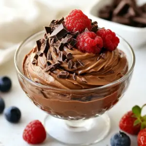 To make the Keto Chocolate Protein Mousse, you need a few simple ingredients. Each one plays a key role in creating that creamy texture and rich flavor. Here&rsquo;s what you will need: - 1 cup heavy cream - 2 tablespoons unsweetened cocoa powder - 1 scoop chocolate protein powder (low-carb) - 2 tablespoons powdered erythritol (or your choice of keto-friendly sweetener) - 1 teaspoon vanilla extract - A pinch of sea salt - Optional: Sugar-free chocolate shavings or berries for garnish These ingredients work together to give you a delicious mousse that fits your keto diet. The heavy cream provides a rich base, while the cocoa powder adds a deep chocolate flavor. The chocolate protein powder gives it a boost of protein, which is great for your diet. Using powdered erythritol as a sweetener keeps the mousse low in carbs. Sea salt enhances the flavors, making each bite even better. The vanilla extract adds a nice touch that rounds out the taste. You can also get creative by adding optional garnishes, like sugar-free chocolate shavings or fresh berries, to make your mousse look stunning. Let&rsquo;s dive into how these ingredients come together to create a delightful dessert! {{ingredient_image_1}} To make Keto Chocolate Protein Mousse, start with simple steps. Gather your ingredients first. You'll need heavy cream, cocoa powder, chocolate protein powder, erythritol, vanilla extract, and sea salt. Get your mixing bowl and hand mixer ready. This part takes about 10 minutes. In a medium bowl, pour in 1 cup of heavy cream. Mix it with a hand mixer on medium speed. Whip it for 2-3 minutes until soft peaks form. Next, add the cocoa powder, protein powder, erythritol, vanilla, and a pinch of salt. Blend on low speed for 1-2 minutes. Be careful not to over-mix. You want the mousse fluffy and creamy. Taste it to see if it&rsquo;s sweet enough. If not, add a bit more erythritol. Once mixed, spoon the mousse into serving glasses or bowls. This mousse makes four servings, so share with friends or save some for later. Now, chill the mousse in the refrigerator for at least 30 minutes. This helps the flavors blend well and makes it set nicely. When you&rsquo;re ready to serve, you can add some fun toppings. Use sugar-free chocolate shavings or a few berries for a pop of color. Enjoy this rich, creamy treat anytime you want a sweet keto dessert! To get the best whip, start with cold heavy cream. Cold cream whips better and faster. Use a hand mixer on medium speed. Whip until soft peaks form, about 2-3 minutes. Be careful not to over-whip. Over-whipping can turn your cream into butter. If you see soft peaks, you are on the right track. Taste is key in this mousse. After mixing in all ingredients, taste a bit. If you want more sweetness, add more powdered erythritol. Mix again on low speed. You can always add, but you can&rsquo;t take away. Start with a small amount and adjust to your liking. Garnishing makes your mousse look fancy. You can use sugar-free chocolate shavings or fresh berries. Chocolate shavings add a rich touch. Berries bring a bright color and flavor. Just sprinkle a few on top before serving. This simple step makes your mousse more fun and appealing. Pro Tips Chill Your Bowl: For an extra creamy mousse, chill your mixing bowl and beaters in the freezer for about 10 minutes before whipping the cream. Protein Powder Selection: Choose a high-quality low-carb chocolate protein powder for the best flavor and texture in your mousse. Sweetness Adjustment: Taste the mousse before chilling; you can always add more sweetener after the initial mix if you prefer it sweeter. Garnish Wisely: Enhance the dessert's appeal with sugar-free chocolate shavings or fresh berries, which add flavor and a pop of color to your presentation. {{image_2}} You can swap the erythritol with many other sweeteners. Stevia, monk fruit, or allulose work well. Each choice changes the taste a bit. I prefer erythritol for its mild sweetness and low-carb count. If you use another sweetener, start with less. Taste as you mix. Adjust until you find your perfect sweetness. Want to mix things up? Try adding a dash of almond extract or coffee. Both give your mousse a unique taste. You can also fold in a spoon of peanut butter for a nutty twist. This adds a rich flavor and boosts protein too. Remember, small amounts of extra flavor go a long way! Pair your mousse with low-carb fruits like raspberries or strawberries. These fruits add brightness and texture. If you like crunch, sprinkle some chopped nuts on top. They add a nice contrast to the creamy mousse. Just be mindful of the portion size to keep it keto-friendly. Enjoy your creative combinations! Store your Keto Chocolate Protein Mousse in airtight containers. This keeps it fresh longer. Use glass or plastic containers with tight-fitting lids. Make sure to chill it before sealing. Avoid any moisture in the container, as it can change texture. If you plan to serve it later, layer parchment paper between servings to maintain fluffiness. You can freeze the mousse for up to a month. First, spoon it into freezer-safe containers. Leave some space at the top as it expands. When you're ready to enjoy it, thaw it in the fridge overnight. Avoid using the microwave, as it may ruin the texture. After thawing, gently whip the mousse again before serving for the best texture. In the fridge, your mousse will last about 4 to 5 days. Keep it covered to prevent it from absorbing odors. Always check for any off smell or change in texture before eating. If you see any water separation, gently mix it back before serving. Enjoy your creamy delight while it's fresh! Yes, you can use regular chocolate protein powder. However, it may add more carbs. Look for a low-carb option to keep it keto-friendly. Always check the label for carb counts. Yes, this mousse is great for meal prep. You can make it ahead of time. Just store it in the fridge for up to three days. It keeps its flavor and texture well. To check if your mousse is set, look for a firm yet fluffy texture. The mousse should hold its shape when you scoop it. If it feels too soft, chill it longer. You can use coconut cream as a substitute. It adds a nice flavor and stays creamy. Almond milk is another option, but it will be less rich. This mousse has about 3 grams of net carbs per serving. The carbs mainly come from the cocoa powder and sweetener. Always check your protein powder to be sure. This blog post shared how to make a delicious Keto Chocolate Protein Mousse. We covered the ingredients, step-by-step instructions, tips, variations, and storage info. Using simple ingredients like heavy cream and chocolate protein powder makes this dessert easy and tasty. You can adjust the sweetness or try different flavors for fun. Enjoy this treat knowing it fits within your healthy lifestyle!
