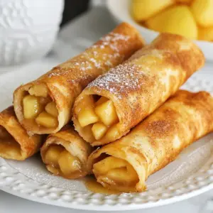 - 2 large apples, peeled and diced - 1 tablespoon lemon juice - 1 teaspoon cinnamon - 2 tablespoons brown sugar - 1 teaspoon vanilla extract - 8 small flour tortillas - 1 tablespoon melted butter - Cooking spray - Extra cinnamon and sugar for sprinkling To make air fryer apple pie taquitos, you need fresh apples. I love using two large apples for a great flavor. You can pick your favorite type, like Granny Smith or Honeycrisp. Peel and dice them well. Next, add one tablespoon of lemon juice. This keeps the apples bright and fresh. Then, blend in one teaspoon of ground cinnamon. It gives a warm, sweet taste. Now, add two tablespoons of brown sugar. This adds sweetness and a lovely caramel flavor. Don&rsquo;t forget one teaspoon of vanilla extract. It enhances the overall taste. For wrapping, you will need eight small flour tortillas. They hold the filling perfectly. Brush each taquito with one tablespoon of melted butter. This helps them get nice and crispy. Finally, grab some cooking spray. This helps the taquitos cook evenly in the air fryer. If you want, sprinkle extra cinnamon and sugar on top for a sweet finish. These ingredients come together to create a delightful treat! Each bite is warm, crispy, and bursting with apple flavor. {{ingredient_image_1}} To start, grab your medium bowl. Add the diced apples, lemon juice, cinnamon, brown sugar, and vanilla extract. Stir well until you coat the apples fully. The lemon juice keeps the apples fresh. The cinnamon and brown sugar add a warm, sweet flavor. Next, take a tortilla and lay it flat on a clean surface. Scoop about 2 tablespoons of the apple mixture onto one end of the tortilla. Make sure to not overflow it. This is the filling for your taquito. Now, it&rsquo;s time to roll your taquitos. Start at the end with the filling. Tightly roll the tortilla away from you. This helps keep the filling inside. After you roll one, place it seam-side down. Repeat this with the rest of the tortillas and filling. Once all are rolled, brush each taquito lightly with melted butter. This gives them a nice golden color. Place the taquitos in the air fryer basket, seam-side down. Be sure not to overcrowd them. If needed, do this in batches. Set your air fryer to 375&deg;F (190&deg;C). Cook the taquitos for 8-10 minutes. Flip them halfway through to ensure even cooking. They should become golden brown and crispy. After cooking, carefully remove the taquitos from the air fryer. Let them cool for a couple of minutes. For a sweet finish, sprinkle extra cinnamon and sugar on top. Enjoy these delicious treats! To boost flavor, try adding nutmeg or allspice. A drop of almond extract works well too. You can serve these taquitos with vanilla ice cream or whipped cream. They add a creamy touch that pairs nicely with the warm apples. Use just enough cooking spray to cover each taquito. Too much can make them soggy. Brush a thin layer of melted butter for a richer taste. For extra crunchiness, air fry them a bit longer. Just keep an eye on them to avoid burning. Pro Tips Choose the Right Apples: Opt for a mix of sweet and tart apples, such as Granny Smith and Fuji, for a more complex flavor. Don&rsquo;t Overfill: Make sure not to overload the tortillas with the apple filling to avoid bursting during cooking. Keep Them Crispy: If preparing in batches, place cooked taquitos on a wire rack in a warm oven to keep them crispy. Experiment with Spices: Feel free to add nutmeg or ginger to the apple filling for an extra layer of flavor. {{image_2}} You can switch up the filling in your taquitos. Try using pears or peaches for a fresh twist. These fruits add a new flavor that pairs well with cinnamon. You can also use gluten-free tortillas for those who need them. They work just as well in the air fryer. This way, everyone can enjoy this tasty treat! For extra fun, add nuts like walnuts or pecans to your filling. They add a nice crunch and boost flavor. You can also drizzle some caramel on top after cooking. If you love chocolate, consider dipping your taquitos in melted chocolate. Vanilla dips are another great option for a sweet touch. These simple changes can make your apple pie taquitos even more exciting! To keep your air fryer apple pie taquitos fresh, store them in an airtight container. Place a layer of parchment paper between layers to prevent sticking. Refrigerate them if you plan to eat them within three days. For longer storage, freeze the taquitos. Wrap each one in plastic wrap, then place them in a freezer bag. This keeps them crisp and tasty when you&rsquo;re ready to eat. To re-crisp the taquitos, use the air fryer. Preheat it to 350&deg;F (175&deg;C). Place the taquitos in the basket and heat for about 5 minutes. They will turn crispy again. You can also reheat them in the oven. Set the oven to 350&deg;F (175&deg;C) and bake for 10-12 minutes. Avoid microwaving, as it makes them soggy. If you must use the microwave, heat for just 20 seconds, but know they won't be as crisp. Air fryer apple pie taquitos can last 2 to 3 days in the fridge. Make sure you store them in an airtight container. This keeps them fresh and tasty. You might notice some loss of crispness after a day, but they still taste great. Yes, you can make these taquitos ahead of time. Prepare them, then store them in the fridge before cooking. Just remember to air fry them when you're ready to eat. This gives you a warm, crispy treat in no time. Some great dipping sauces for apple pie taquitos include caramel sauce, vanilla ice cream, and whipped cream. You can also try a simple yogurt dip or a drizzle of chocolate sauce. These pair well and enhance the sweet flavors of the taquitos. These apple pie taquitos combine tasty ingredients like apples and cinnamon in a crispy, warm wrap. With easy steps for preparation and cooking, anyone can master this snack. Don't forget to try variations with different fruits or fun dips. Proper storage keeps leftovers fresh, making them perfect for later. Overall, these taquitos are a delightful treat, great for any occasion. Enjoy making and sharing them with family and friends!