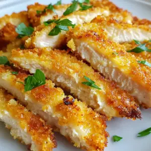 - 2 chicken breasts, thinly sliced - 4 cloves garlic, minced - 1/2 cup grated Parmesan cheese - 1/4 cup breadcrumbs (preferably panko) - 2 tablespoons olive oil - 1 teaspoon dried oregano - 1 teaspoon salt - 1/2 teaspoon black pepper - Fresh parsley, chopped (for garnish) To make Minute Garlic Parmesan Chicken, gather these ingredients first. You need two chicken breasts. Slice them thinly for quick cooking. Next, grab four cloves of garlic. Mince them small to release their flavor. You will also need half a cup of grated Parmesan cheese. This cheese adds a rich taste. A quarter cup of breadcrumbs, preferably panko, helps create a crispy crust. Use two tablespoons of olive oil for cooking. This keeps the chicken moist and adds flavor. Season the chicken with one teaspoon of dried oregano, one teaspoon of salt, and half a teaspoon of black pepper. These spices give the chicken a nice kick. Finally, have fresh parsley on hand for garnish. It adds color and freshness to your dish. Knowing these ingredients will help you prepare a tasty meal with ease. Each item plays a vital role in building flavor and texture. You can find these ingredients at any grocery store, making this recipe simple to follow. {{ingredient_image_1}} Seasoning the Chicken First, season the chicken breasts. Use salt, black pepper, and dried oregano. Make sure all sides are covered. This step adds flavor to the chicken. Mixing the Coating Next, take a shallow bowl. Mix the breadcrumbs and grated Parmesan cheese together. This mixture will give the chicken a tasty and crispy coating. Preparing the Skillet Now, grab your skillet. Preheat it over medium heat. Pour in the olive oil and let it warm up. This ensures a nice sear on the chicken. Sautéing the Garlic Once the skillet is hot, add the minced garlic. Sauté it for about 30 seconds. Be careful not to burn the garlic. You want it fragrant and golden. Dipping in the Coating Take each chicken slice and dip it into the breadcrumb mixture. Press the chicken lightly to make sure the coating sticks well. This step is key for a crunchy bite. Cooking Time and Techniques Place the coated chicken in the skillet. Cook for about 3-4 minutes on each side. The chicken should be golden brown and reach an internal temperature of 165°F (75°C). Draining Excess Oil After cooking, remove the chicken from the skillet. Set it on a plate lined with paper towels. This will help drain any extra oil from the chicken. Garnishing with Parsley Finally, chop some fresh parsley. Sprinkle it over the chicken for a fresh touch. This adds color and flavor, making your dish look great! Ensuring Even Cooking To cook chicken evenly, slice the breasts thinly. Thin slices cook faster and more evenly. Make sure each piece is about the same thickness. This helps them cook in the same time. Use a meat mallet to flatten if needed. Tips for a Crispy Coating For a crispy coating, use panko breadcrumbs. They are lighter and crunchier than regular ones. Mix the breadcrumbs with Parmesan cheese for extra flavor. Press the chicken into the mixture firmly. This helps the coating stick better. Cook in hot oil for that perfect crunch. Preparing Ingredients in Advance You can prepare the chicken and coating ahead of time. Slice the chicken and season it early in the day. Mix breadcrumbs and cheese, too. Keep these in the fridge until you are ready to cook. This saves time later. Quick Reheating Tips To reheat the chicken, use a skillet. Heat it on medium. Add a little olive oil to prevent sticking. Cook until warm, about 2-3 minutes on each side. This keeps the chicken crispy. Enjoy your meal again with the same great flavor! Pro Tips Use Thin Slices: Thinly sliced chicken cooks more quickly and evenly, ensuring a juicy and tender result. Fresh Garlic is Key: Freshly minced garlic delivers a more robust flavor compared to pre-minced options, enhancing the dish's overall taste. Let It Rest: Allowing the cooked chicken to rest for a few minutes before serving helps retain its juices, making it more flavorful. Experiment with Cheese: Feel free to mix different types of cheese like mozzarella or Asiago with Parmesan for a unique flavor twist. {{image_2}} Adding Lemon Zest You can brighten the dish with lemon zest. Just grate the outer peel of a lemon. Mix it into the breadcrumb and cheese mix. This adds a fresh, zesty flavor that lifts the meal. The lemon pairs well with garlic and Parmesan. Incorporating Herbs Herbs can take your chicken to the next level. Try adding dried thyme or basil to the breadcrumb mix. Fresh herbs like parsley or chives can also boost flavor. They add depth and make the dish more colorful. Using Italian Seasoned Breadcrumbs Instead of plain breadcrumbs, use Italian seasoned ones. They have spices and herbs already mixed in. This saves time and adds great flavor. Your chicken will taste even better with this simple swap. Gluten-Free Alternatives If you need a gluten-free option, you can use ground almonds or crushed rice crackers. These will still give a nice crunch. Just make sure they are gluten-free. This way, everyone can enjoy your tasty chicken! To keep your Minute Garlic Parmesan Chicken fresh, follow these tips: - Best Practices for Refrigeration Place any leftover chicken in an airtight container. This keeps it moist and tasty. Store it in the fridge for up to three days. Make sure the chicken cools down before sealing the container. This helps prevent condensation. - Freezing Suggestions Want to save some for later? Freeze the chicken in a freezer-safe bag or container. It can stay fresh for up to three months. Remember to label the bag with the date. This way, you won't forget how long it's been in there. - Oven vs. Microwave For the best results, reheat in the oven. Preheat to 350°F (175°C). Place the chicken on a baking sheet. Cover it with foil to keep it moist. Heat for about 10-15 minutes or until warm. If you're short on time, use the microwave. Place the chicken on a microwave-safe plate. Heat in 30-second bursts until warm. Be careful not to overdo it, as the chicken can dry out. By storing and reheating your Minute Garlic Parmesan Chicken correctly, you can enjoy it again without losing its great flavor! How long do I cook the chicken? Cook the chicken for about 3-4 minutes on each side. This ensures it gets golden brown. Always check that the inside reaches 165°F (75°C) to be safe. Can I use chicken thighs instead? Yes, chicken thighs work well! They stay juicy and tender. Just adjust the cooking time as needed. What can I serve with Garlic Parmesan Chicken? Think of sides like steamed veggies, rice, or a fresh salad. These pair well and balance the flavors of the chicken. What if the coating falls off? To keep the coating on, press it firmly onto the chicken. Make sure the chicken is dry before coating. This helps it stick better. How to tell if the chicken is fully cooked? Use a meat thermometer to check the thickest part of the chicken. It should read 165°F (75°C). If you don’t have one, cut into the chicken. It should be white and juicy, not pink. This blog post guides you through making Garlic Parmesan Chicken. You learned about the essential ingredients, from chicken breasts to seasonings. I detailed each cooking step, ensuring you achieve a tasty and crispy coating. You also discovered tips for perfect chicken and fun variations to try. Remember, proper storage helps keep leftovers fresh. With these simple steps, you can enjoy a delightful meal that impresses. Trust me, this dish combines flavor and ease, making it a family favorite. Enjoy cooking and experimenting in the kitchen!