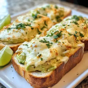 - 2 cups cooked chicken, shredded - 1 ripe avocado, mashed - 1 cup shredded mozzarella cheese - &frac12; cup cream cheese, softened - 2 tablespoons mayonnaise - 1 tablespoon fresh lime juice - 1 teaspoon garlic powder - &frac12; teaspoon cumin - &frac14; teaspoon chili powder - Salt and pepper to taste These main ingredients make the Chicken Avocado Melt creamy and rich. The shredded chicken gives it a nice texture. The ripe avocado adds a smooth, buttery taste. Both mozzarella and cream cheese bring a cheesy goodness. Fresh lime juice brightens the dish, while seasonings like garlic powder and cumin add depth. - 4 slices whole wheat bread - 4 slices sourdough bread You can use whole wheat bread for a hearty option. Sourdough bread adds a tangy flavor, which pairs well with the creamy filling. Both types will get crispy on the outside, making your melt delicious. - Fresh herbs - Vegetables Fresh herbs like cilantro or parsley can enhance the flavor. Chopped tomatoes or spinach can add color and nutrition. Feel free to mix and match what you love. These add-ins make the melt even more special. {{ingredient_image_1}} 1. Start by grabbing a mixing bowl. 2. Add 2 cups of cooked, shredded chicken. 3. Next, add 1 ripe avocado, mashed. 4. Toss in 1 cup of shredded mozzarella cheese and &frac12; cup of softened cream cheese. 5. Pour in 2 tablespoons of mayonnaise and 1 tablespoon of fresh lime juice. 6. Sprinkle 1 teaspoon of garlic powder, &frac12; teaspoon of cumin, and &frac14; teaspoon of chili powder. 7. Mix everything well until it is creamy. 8. Taste the mixture. Add salt and pepper as needed to make it pop. 1. Preheat your skillet or griddle over medium heat. 2. Grab 2 tablespoons of softened butter. 3. Spread a thin layer of butter on one side of 4 slices of bread. 1. Place two slices of bread, buttered side down, onto the skillet. 2. Spoon the chicken and avocado mixture generously onto each slice. 3. Take the remaining slices of bread and place them on top, buttered side up. 4. Cook for about 3-4 minutes until the bottom is golden brown and crispy. 5. Carefully flip each sandwich and cook the other side for 3-4 minutes until golden and the cheese is melted. 6. Once both sides are crispy and golden, remove the sandwiches from the skillet. 7. Let them cool for a minute before cutting. This method ensures you get a rich, tasty Chicken Avocado Melt that is both easy and fun to make! To get that perfect crunch, cook on medium heat. This helps the bread brown nicely. If the heat is too low, the bread may get soggy. Always butter the bread lightly. Too much butter can make it greasy. Add extra spices for a flavor boost. Try smoked paprika or a pinch of cayenne pepper for heat. If you want more creaminess, mix in more cream cheese or avocado. This makes each bite rich and smooth. Serve your Chicken Avocado Melt with fresh salsa or a salad. This adds color and freshness to your plate. For a nice touch, cut the sandwiches diagonally. Garnish with lime wedges for a zesty kick. This not only looks good but also enhances the flavor. Pro Tips Use Fresh Ingredients: Always opt for ripe avocados and freshly cooked chicken for the best flavor and texture in your melts. Customize Your Cheese: Feel free to mix different types of cheese, like cheddar or pepper jack, for added flavor and creaminess. Control the Heat: Keep the heat at medium to prevent the bread from burning while allowing the cheese to melt thoroughly. Experiment with Spices: Don&rsquo;t hesitate to add your favorite spices or herbs, such as oregano or smoked paprika, to elevate the flavor profile. {{image_2}} You can make this recipe fit your needs. For gluten-free options, use gluten-free bread. Many brands offer tasty choices. Just check the label to ensure it's truly gluten-free. For vegan alternatives, swap the chicken with shredded jackfruit or chickpeas. Use vegan cream cheese and cheese for a creamy texture. Nutritional yeast gives a cheesy flavor without dairy. To change the taste, try adding different cheeses. Cheddar, pepper jack, or gouda can give a fun twist. Each cheese adds a unique flavor and melt. Experiment to find your favorite mix. If you like spice, spice it up with jalape&ntilde;os. Fresh or pickled jalape&ntilde;os add heat. Mix them into the chicken avocado blend or layer them on top for an extra kick. You can easily make-ahead this dish. Combine the chicken and avocado mix and store it in the fridge. Use it within three days for the best taste. For freezing tips, freeze the mixture in an airtight container. It stays fresh for up to three months. When ready to use, thaw it in the fridge overnight. Then, simply prepare your melts as usual. To keep your Chicken Avocado Melt fresh, store it in an airtight container. Make sure it cools down before sealing. This helps avoid moisture build-up. You can keep it in the fridge for up to three days. After that, the taste and texture may change. Always check before eating. When reheating, you want your melt to stay crispy. The best way is to use a skillet. Heat it on medium-low. Place your melt in the skillet for about 3-4 minutes on each side. This keeps the bread crunchy. If you use a microwave, it may get soggy. If you must use a microwave, heat it for only 30 seconds. Check if it's warm enough before serving. Look for changes in color or smell to tell if your melt is still good. If it looks gray or has a bad odor, throw it away. Also, check for slimy textures, especially on the avocado. Keep your Chicken Avocado Melt at safe storage temperatures, below 40&deg;F (4&deg;C), in the fridge. You should use cooked chicken. Shredded rotisserie chicken works great. You can also use leftover chicken from a previous meal. Raw chicken is not safe to use in this recipe. You need to cook the chicken before mixing it with other ingredients. Cooking the chicken adds flavor and makes it safe to eat. Yes, you can customize the Chicken Avocado Melt. Try adding fresh herbs like cilantro or parsley. You can also include vegetables like spinach or bell peppers. For a spicy kick, add jalape&ntilde;os or red pepper flakes. You can even swap mozzarella cheese for a sharper cheese like cheddar. Be creative and make it your own! Store any leftover melts in an airtight container. Keep them in the fridge for up to three days. If you want to freeze them, wrap each sandwich tightly in plastic wrap, then place in a freezer bag. This keeps them fresh for about a month. To reheat, use a skillet for the best results. This helps keep the bread crispy. This blog post covered how to make delicious chicken avocado melts. We explored key ingredients like shredded chicken and ripe avocado. You learned about different bread options and tasty add-ins. The step-by-step instructions gave you clear guidance on preparation and cooking. In closing, enjoy your melts fresh, or try meal prepping for later. With these tips, you can create tasty variations and store them well. Happy cooking!