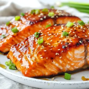 - 4 salmon fillets (about 6 ounces each) - 1/4 cup honey - 3 tablespoons soy sauce (low-sodium preferred) - 4 cloves garlic, minced - 1 tablespoon fresh ginger, grated - 2 teaspoons sesame oil - 1 tablespoon rice vinegar - Salt and pepper to taste - 2 green onions, chopped - Sesame seeds For this dish, I love using fresh ingredients. The salmon fillets should be bright and firm. Look for a nice, pink color. Honey adds sweetness. Soy sauce gives it a salty kick. Minced garlic and grated ginger bring great flavor. Sesame oil adds a nutty touch, while rice vinegar gives it a nice tang. Don&rsquo;t forget salt and pepper! They help to balance the flavors. For garnish, use green onions and sesame seeds. They add color and crunch. You can adjust these ingredients based on what you have. Enjoy mixing the flavors! {{ingredient_image_1}} To start, you need to mix the marinade. In a medium bowl, whisk together these ingredients: - 1/4 cup honey - 3 tablespoons soy sauce (low-sodium preferred) - 4 cloves garlic, minced - 1 tablespoon fresh ginger, grated - 2 teaspoons sesame oil - 1 tablespoon rice vinegar - Salt and pepper to taste Once mixed, coat the salmon fillets in the marinade. Make sure each piece is well-covered. Place them in a shallow dish or a resealable bag. Now, refrigerate the salmon for at least 30 minutes. This step adds nice flavor to the fish. Next, it's time to prep your air fryer. Preheat it to 400&deg;F (200&deg;C) for about 5 minutes. This helps the salmon cook evenly and gives it a nice crisp. Now, let&rsquo;s cook the salmon! First, take the fillets out of the fridge. Remove excess marinade by letting it drip off. Place the salmon in the air fryer basket in a single layer. You may need to cook in batches if your air fryer is small. Air fry the salmon at 400&deg;F (200&deg;C) for 8-10 minutes. It should be cooked through and flake easily with a fork. Cooking time may vary based on the thickness of the fillets. Enjoy the delicious aroma while it cooks! When I choose salmon, I look for bright, shiny skin. The flesh should be firm and springy. Avoid fish with a dull color or a strong fishy smell. If buying at the market, ask for wild-caught salmon when possible. It often tastes better and is healthier. Check for clear eyes and pink gills; these show the fish is fresh. If you can, buy your salmon from a trusted source. To make a great marinade, mix honey, soy sauce, garlic, ginger, sesame oil, rice vinegar, salt, and pepper. Whisk until it is smooth. Let it sit for a few minutes. This helps the flavors blend. Use a shallow dish or a resealable bag to coat the salmon well. The longer you marinate, the better the flavor. I recommend at least 30 minutes, but 2 hours adds more depth. Just don't go overboard; too long can change the texture. The cooking time for salmon depends on its thickness. For fillets about 1 inch thick, air fry for 8-10 minutes. If your fillets are thicker, add a couple of extra minutes. Always check for doneness by flaking with a fork. It should flake easily and look opaque. If you have thinner fillets, they may cook faster, so keep an eye on them. Adjust the time for the best results. Pro Tips Marinate for Maximum Flavor: The longer you marinate the salmon, the more flavor it will absorb. Aim for at least 30 minutes, but if time allows, marinate for up to 2 hours for the best results. Check for Doneness: Salmon is perfectly cooked when it flakes easily with a fork and has an internal temperature of 145&deg;F (63&deg;C). Use a food thermometer for accuracy. Use Fresh Ingredients: Fresh garlic and ginger provide a vibrant flavor that enhances the dish. Avoid pre-minced or jarred versions if possible. Customize Your Garnish: Feel free to add other garnishes like chopped cilantro or a squeeze of lime for an extra layer of flavor and freshness. {{image_2}} You can switch up the salmon for other proteins. Try using tilapia, trout, or chicken. These fish cook well and take on the honey garlic sauce nicely. Chicken thighs or breasts also work well. Just adjust the cooking time based on the thickness of the meat. Chicken needs about 12-15 minutes in the air fryer. Want to spice things up? Add red pepper flakes for heat or smoked paprika for a smoky taste. You can also squeeze fresh lemon or lime juice for a zesty kick. Fresh herbs like cilantro or dill can add brightness too. These small changes can create a whole new flavor experience. Pair your honey garlic salmon with a side of steamed broccoli or green beans. A fresh salad with mixed greens and a light vinaigrette also complements it well. You can serve it over rice or quinoa for a filling meal. For a fun twist, serve it in tacos with slaw and avocado. To keep your salmon fresh, store it right. Place leftover salmon in an airtight container. You can also wrap it tightly in plastic wrap. Refrigerate it within two hours after cooking. This keeps it safe and tasty. If you want to freeze it, wrap each fillet in foil. Then, place them in a freezer bag. This helps prevent freezer burn. When you reheat salmon, do it carefully. Preheat your oven to 275&deg;F (135&deg;C). Place the salmon on a baking sheet. Cover it with foil to keep moisture in. Heat for about 15 minutes. You can also use the microwave, but be cautious. Heat it in 30-second bursts on low power. This helps keep the salmon tender and avoids drying it out. In the fridge, salmon lasts about three days. If you freeze it, salmon can last up to six months. Always label your containers with dates. This way, you know when to use them. Check for any off smells or changes in texture before eating. To check if the salmon is done, I use a fork. Gently press the salmon with the fork. If it flakes easily, it is ready. You can also use a meat thermometer. The internal temperature should reach 145&deg;F (63&deg;C). This ensures the fish is cooked through and safe to eat. Yes, you can marinate the salmon overnight. This gives the fish more time to soak up the flavors. However, I recommend not marinating longer than 24 hours. The fish may become too soft if left too long. A good range is 30 minutes to 2 hours for great flavor. It is not safe to use the leftover marinade as is. Raw fish can contaminate the marinade. However, you can safely cook the marinade. Pour it into a pan and heat it until it bubbles. This kills any harmful bacteria. Then, you can drizzle it over the cooked salmon. This recipe for air-fried salmon is simple and tasty. You learned how to marinate the salmon using honey, soy sauce, and fresh spices. Then, I shared tips on cooking it perfectly in an air fryer. You can explore variations with other proteins or flavors to suit your taste. By following these steps, you can create a dish that impresses your family and friends. Enjoy your cooking journey!