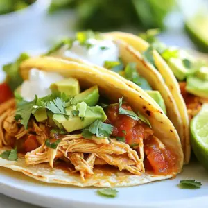 - 1.5 lbs chicken breasts, diced - 1 cup chicken broth - 1 small onion, diced - 3 cloves garlic, minced - 2 teaspoons ground cumin - 1 teaspoon chili powder - 1 teaspoon smoked paprika - &frac12; teaspoon salt - &frac12; teaspoon black pepper - 8 small corn tortillas - Toppings: Chopped cilantro, diced avocado, shredded lettuce, lime wedges, sour cream When making these instant pot chicken tacos, fresh ingredients shine. The chicken breasts are the star. I love using 1.5 pounds of diced chicken. It cooks well and becomes tender. The chicken broth adds depth and richness. One cup is all you need. The vegetables give the dish flavor. I use one small onion, diced finely. It adds a sweet taste. Three cloves of minced garlic bring out great aroma. Together, they form a tasty base. Spices are key to flavor. I use two teaspoons of ground cumin for warmth. One teaspoon of chili powder adds a nice kick. Smoked paprika gives a hint of smokiness, while salt and black pepper round it out. Just half a teaspoon of each is enough. Don&rsquo;t forget the tortillas! I prefer eight small corn tortillas. They hold the chicken well. For toppings, I recommend fresh cilantro, diced avocado, and shredded lettuce. Lime wedges provide a zesty touch, and sour cream adds creaminess. These toppings make each bite special! {{ingredient_image_1}} First, I set my Instant Pot to saut&eacute; mode. I add a splash of olive oil and let it heat. Then, I add the diced onion and saut&eacute; for about three minutes until it turns soft. Next, I toss in the minced garlic and cook for one more minute. The smell is amazing! After that, I add the diced chicken breasts. I sprinkle in the ground cumin, chili powder, smoked paprika, salt, and black pepper. I stir it all together well to coat the chicken in those tasty spices. Now, I pour in one cup of chicken broth and add the can of diced tomatoes with green chilies. I make sure to stir everything together. After that, I close the lid of the Instant Pot. I check that the steam valve is set to sealing. Then, I select the manual or pressure cook setting and set the timer for ten minutes. When the cooking time is up, I perform a quick release of steam. I wait until all the steam has escaped, then remove the lid. Using two forks, I shred the chicken right in the pot. I stir the shredded chicken into the sauce for extra flavor. Next, I warm the small corn tortillas in a dry skillet over medium heat. I can also wrap them in foil and heat them in the oven if I prefer. Finally, I serve the shredded chicken on the warm tortillas. I top them with fresh cilantro, diced avocado, shredded lettuce, and a drizzle of sour cream. A squeeze of lime juice adds a nice, zesty touch! To make the best chicken tacos, start with good seasoning. Marinate the chicken in spices like cumin and chili powder. This helps the chicken soak up all the flavors. Fresh ingredients also matter. Use ripe tomatoes and fragrant garlic for a tasty sauce. These small steps make a big difference. Shredding the chicken before serving is key. It ensures each taco gets a good amount of chicken. Use two forks to shred right in the pot. This keeps the chicken moist and flavorful. When saut&eacute;ing, control the heat. Too high can burn the garlic. Adjust the heat to avoid smoke and keep flavors fresh. Pair your chicken tacos with simple sides. Fresh guacamole or a light salad works well. For gatherings, present tacos on a platter. Arrange toppings like cilantro, avocado, and lime wedges for guests. This makes it fun and interactive. Everyone can build their own taco just the way they like it. Pro Tips Marinate for More Flavor: If time allows, marinate the chicken in the spices and chicken broth for 30 minutes to an hour before cooking to enhance the flavor. Use Fresh Ingredients: Fresh lime juice and ripe avocados significantly improve the taste of your tacos. Always opt for fresh toppings when possible. Make it Spicy: If you like heat, add a diced jalape&ntilde;o or a pinch of cayenne pepper to the chicken mixture for an extra kick. Customize Your Toppings: Feel free to get creative with toppings! Try adding pickled onions, crumbled queso fresco, or even a dollop of guacamole. {{image_2}} You can change the protein in this recipe. Try using: - 1.5 lbs turkey, diced - 1.5 lbs pork, diced - 1.5 lbs beef, diced These choices add new flavors. If you want a vegan option, use plant-based proteins like: - 1.5 lbs tofu, diced - 1 can (15 oz) chickpeas, drained These swaps give you tasty and healthy options. Want to spice things up? Change the spice blend! Add more heat with: - 1 teaspoon cayenne pepper - 1 teaspoon chipotle powder For a smoky taste, use smoked paprika or add: - 1 tablespoon liquid smoke You can also use fresh or canned salsa instead of tomatoes. Salsa not only adds flavor but also gives your tacos a fresh taste. If you follow a gluten-free diet, try these tortilla options: - Corn tortillas (like in the recipe) - Gluten-free flour tortillas For those looking for low-carb options, consider using: - Lettuce wraps - Cauliflower tortillas These adjustments keep your meal delicious while fitting your diet. To store leftovers, place them in airtight containers. This keeps the chicken taco filling fresh. I recommend using glass containers for best results. You can keep it in the fridge for up to four days. After that, it may lose its flavor and texture. If you want to freeze the chicken taco filling, let it cool first. Then, place it in a freezer-safe bag or container. Be sure to remove as much air as possible. This helps to prevent freezer burn. You can freeze it for up to three months. When you're ready to eat, thaw it in the fridge overnight. For quick meals, you can use the microwave to thaw it, but be careful to avoid cooking the chicken. To reheat, you can use the stove or microwave. If using the stove, heat it gently over low heat. Stir often to keep it from sticking. If using a microwave, heat it in short intervals. This helps to maintain the flavor and texture. To avoid soggy tortillas, warm them separately in a skillet. This keeps them nice and crispy. Enjoy your tasty chicken tacos! Cooking time depends on the cut of chicken. For chicken breasts, it takes about 10 minutes. Bone-in chicken thighs need around 15 minutes. Always check the internal temperature. It should be 165&deg;F for safe eating. Remember, the Instant Pot takes time to build pressure. This can add a few minutes to the total time. Yes, you can use frozen chicken! Just add 5 more minutes to the cooking time. Adjust the pressure release to natural for 5 minutes before quick releasing. This helps cook the chicken evenly. Always check that it reaches 165&deg;F. Using frozen chicken is a great time saver. Toppings can make your tacos shine. Here are some great ideas: - Chopped cilantro - Diced avocado - Shredded lettuce - Lime wedges - Sour cream - Fresh salsa - Shredded cheese - Pickled onions Feel free to mix and match toppings. Get creative and have fun! This blog post walked you through making tasty chicken tacos in an Instant Pot. We covered essential ingredients and step-by-step instructions. You learned tips to perfect the texture and flavor of your taco filling. Variations and storage tips help you get creative and minimize food waste. Enjoying homemade chicken tacos can be simple and fun. With easy steps, fresh ingredients, and tasty toppings, dinner can be a win. Now, grab your Instant Pot and get cooking!