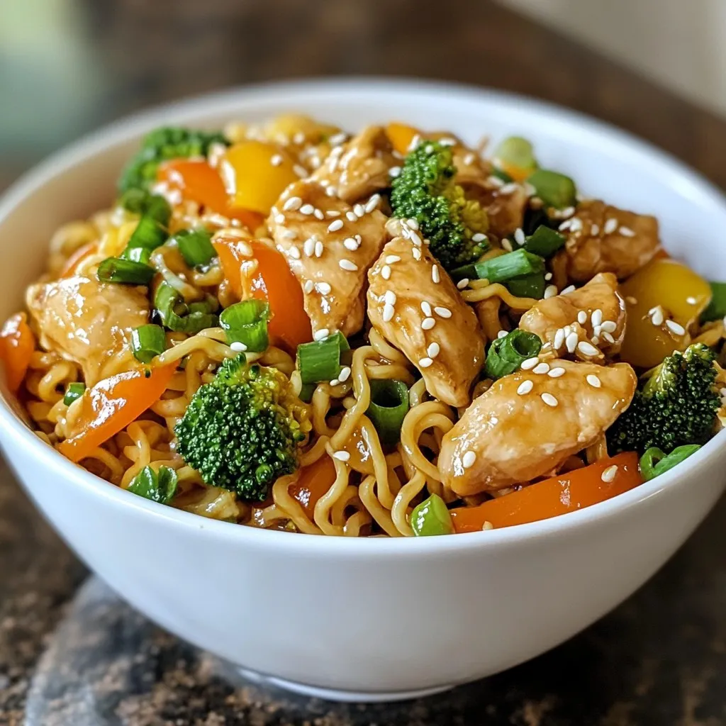Minute Chicken Ramen Stir Fry Easy and Quick Recipe