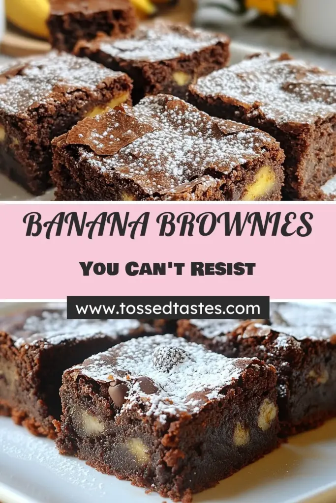 Indulge in these easy, healthy banana brownies that are sure to satisfy your sweet tooth! Made with ripe bananas and cocoa powder, this decadent brownies recipe is a guilt-free treat perfect for any occasion. Whip up these cocoa powder brownies in just 35 minutes for a delicious banana dessert everyone will love. Try them today and enjoy a delightful twist on classic brownies! Save this recipe for later! #BananaBrownies #HealthyChocolateBrownies #EasyBananaDessert #DecadentBrowniesRecipe