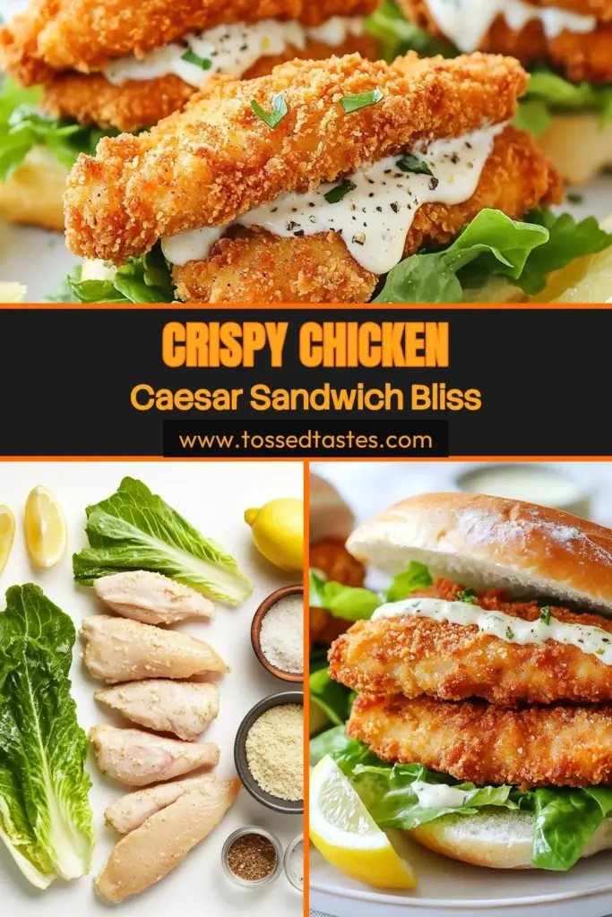 Indulge in this Crispy Chicken Sandwich Recipe that elevates your lunch with mouthwatering Chicken Caesar Sandwiches! Featuring succulent Buttermilk Fried Chicken, coated in crunchy Panko Breadcrumb Chicken for that perfect crisp. Drizzled with Easy Caesar Dressing, these sandwiches are a quick and flavorful meal. Perfect for any occasion. Try this recipe today and enjoy! Save for later! #CrispyChickenSandwich #ChickenCaesar #ButtermilkFriedChicken #EasyRecipes