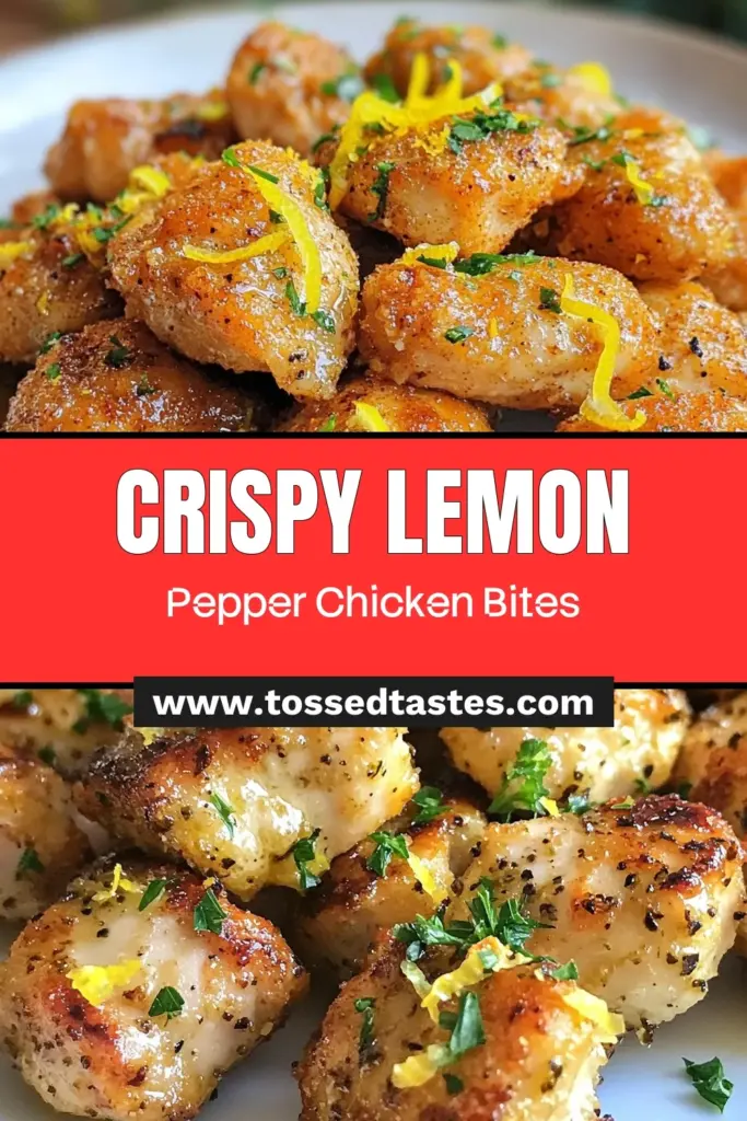 Elevate your dinner with this easy Air Fryer Lemon Pepper Chicken! Enjoy the zesty flavor of these healthy lemon pepper chicken bites that are quick to prepare. In just 30 minutes, you can create a delicious lemon pepper chicken bites recipe that your family will love. Perfect for busy weeknights or meal prep. Don’t miss out – click for the full recipe and save for later! #AirFryerRecipes #HealthyEating #QuickDinnerIdeas #ChickenRecipes