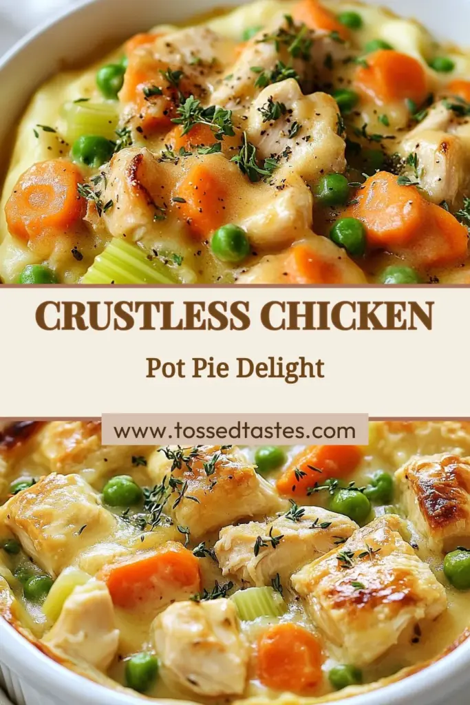 Indulge in a nourishing twist on comfort food with this healthy chicken pot pie recipe! This crustless chicken pot pie is not only low in sodium but also packed with flavor, thanks to almond milk and fresh veggies. Perfect for nutritious chicken dinner ideas, it’s easy to make and sure to satisfy your cravings. Save this delicious, guilt-free recipe for your next meal! #HealthyChickenPotPie #CrustlessChickenPotPie #LowSodiumRecipes #NutritiousDinnerIdeas