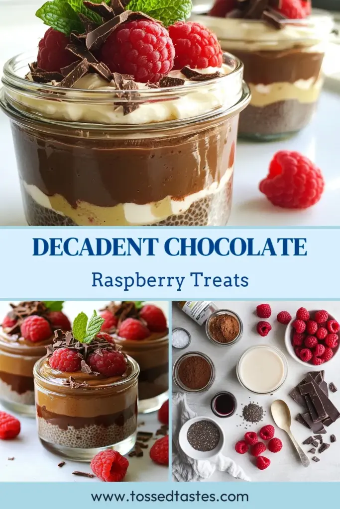 Indulge in these delightful Chocolate Raspberry Chia Cups, the perfect vegan chia dessert that satisfies your sweet tooth while keeping it healthy. This quick chia seed recipe combines rich chocolate raspberry chia pudding with creamy almond milk, making a delectable healthy chocolate dessert. Layer it with fresh raspberries for a stunning presentation. Try this easy recipe today! #ChiaPudding #VeganDessert #HealthyDessert #ChiaRecipe