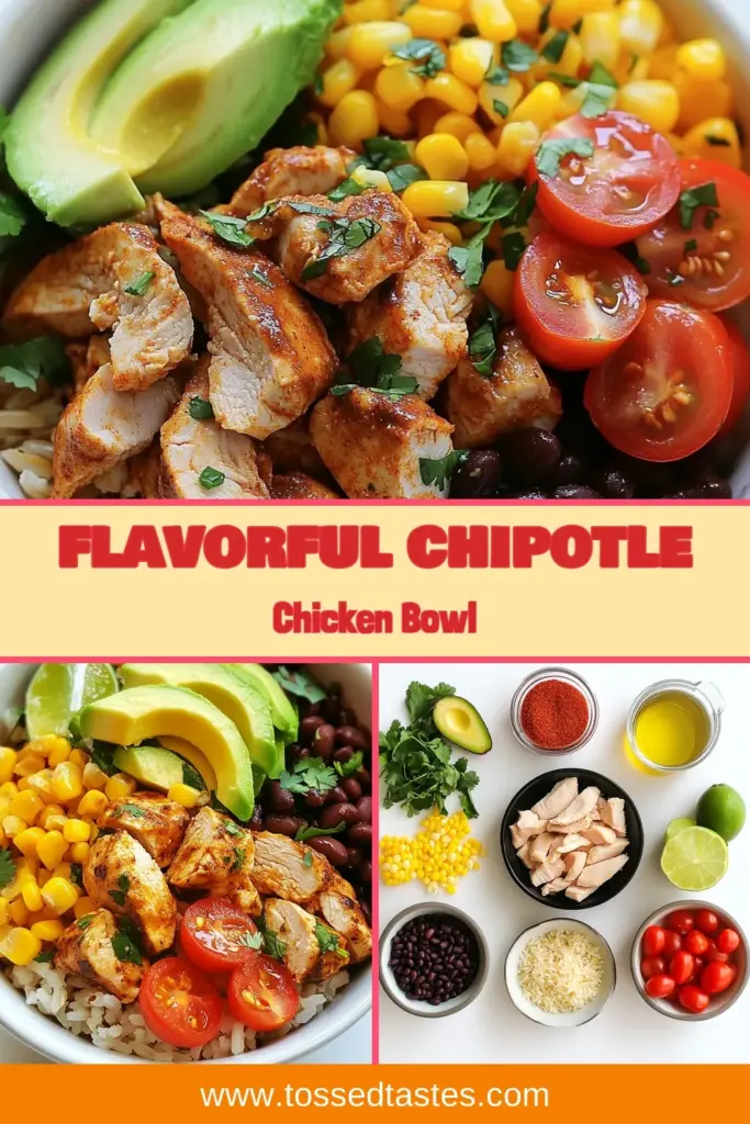 Savor the flavors of a delicious Chipotle Chicken Burrito Bowl that's both healthy and easy to make! This Easy Burrito Bowl Recipe features flavorful chipotle seasoning chicken, tender brown rice, and fresh toppings like avocado and cherry tomatoes. Perfect for meal prep, this Healthy Chicken Burrito Bowl will keep you satisfied. Try this Avocado Burrito Bowl Recipe today and enjoy a fiesta of flavors. Save for later! #HealthyRecipes #MealPrep #BurritoBowl #ChipotleChicken