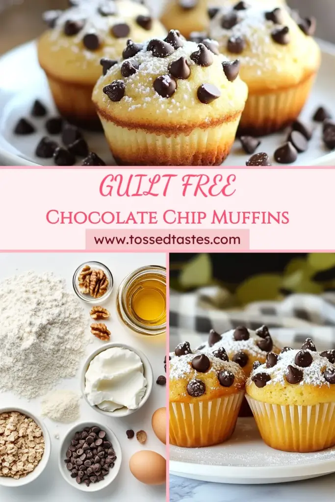 Savor the deliciousness of homemade chocolate chip muffins with this healthy muffin recipe! These Greek yogurt muffins are moist and packed with semi-sweet chocolate chips, making them a perfect snack or breakfast option. With whole wheat flour, they're nutritious without sacrificing flavor. Try these easy chocolate chip Greek yogurt muffins today and delight your taste buds! Save this recipe for later! #HealthyMuffins #ChocolateChipMuffins #GreekYogurtMuffins #WholeWheatMuffins