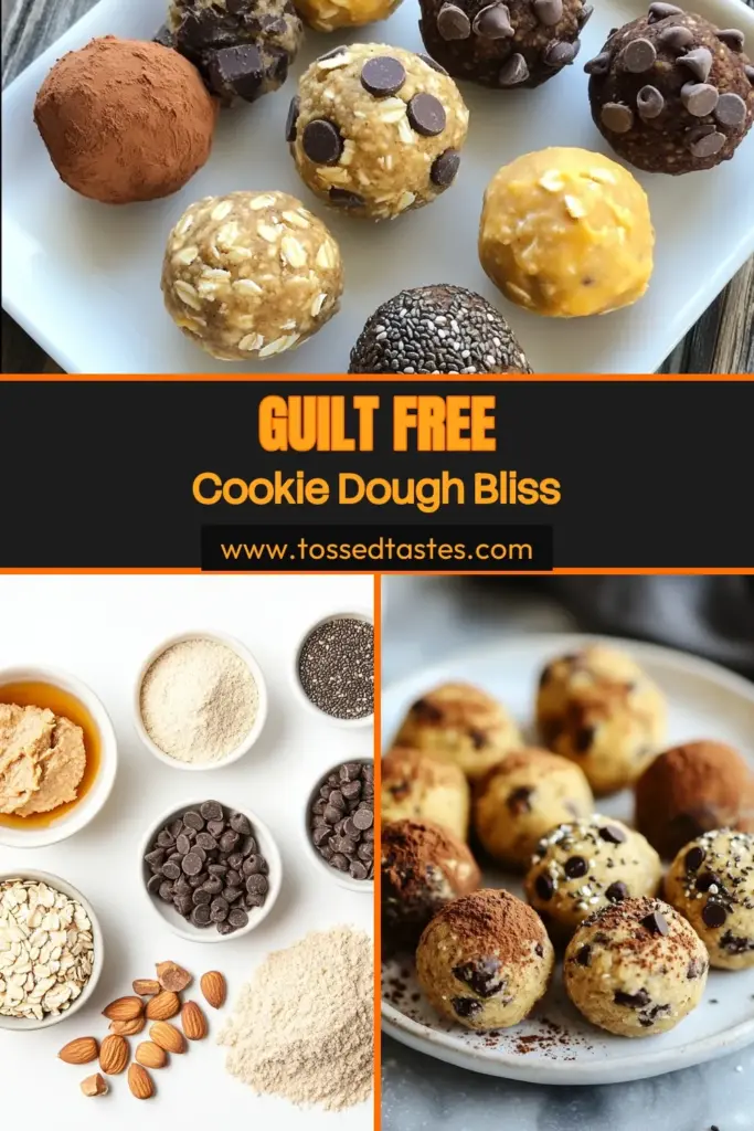 Indulge in these deliciously healthy cookie dough balls that are perfect for guilt-free snacking! This no-bake cookie recipe uses almond flour for a nutritious boost and is simple to make. Enjoy vegan cookie dough that’s rich in flavor and full of wholesome ingredients. Ideal as a nutritious snack idea, these cookie dough balls are ready in just 10 minutes. Click to discover the recipe and add these to your snack rotation today! #HealthySnacks #VeganCookies #NoBakeRecipe #NutritiousTreats