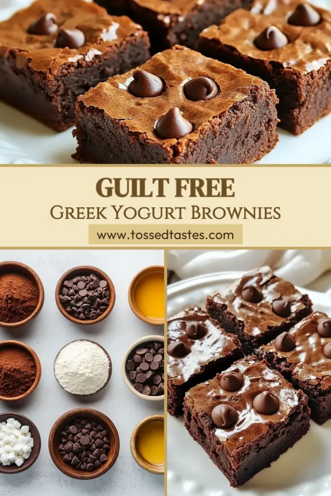 Indulge in these delicious Greek yogurt brownies, a healthier twist on traditional chocolate brownies. This easy brownie recipe uses Greek yogurt to create a moist, fudge-like texture that you’ll love. Perfect for satisfying your sweet tooth, these decadent dessert recipes are made with simple ingredients. Try these chocolate chip brownies today, and share the joy of guilt-free indulgence! Save this recipe! #GreekYogurtBrownies #HealthyChocolateBrownies #DecadentDesserts #EasyBrownieRecipe