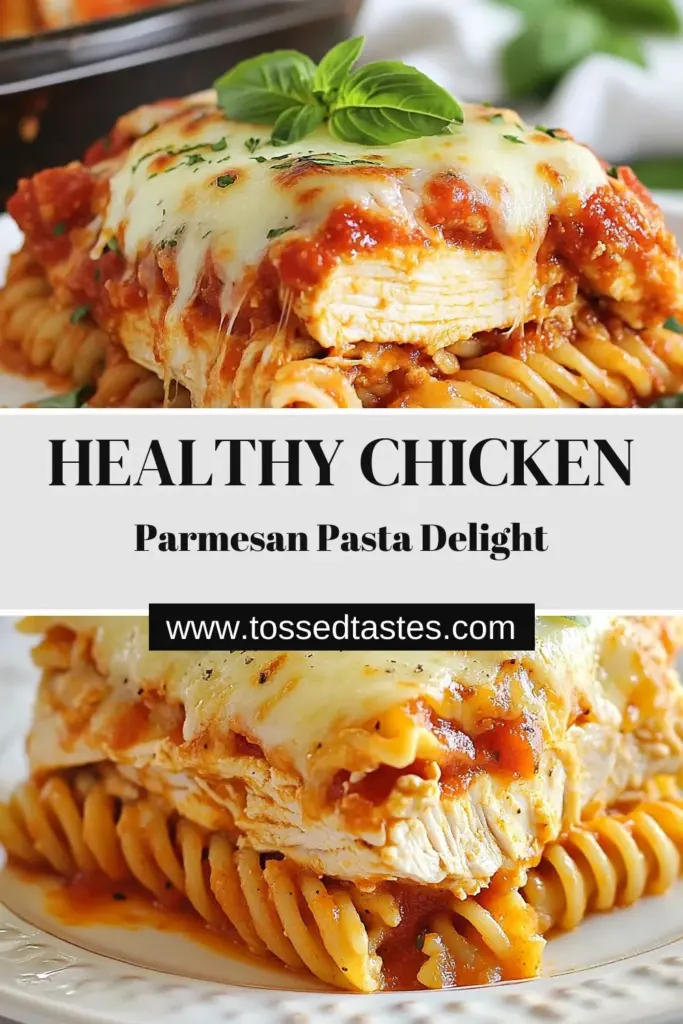Transform your dinner routine with this delicious Chicken Parmesan Protein Pasta recipe! This healthy chicken pasta dish combines flavorful whole wheat pasta with juicy chicken and gooey cheese, making it an easy chicken Parmesan favorite. Enjoy a wholesome meal that's packed with protein and goodness. Don't miss out on this recipe—save it for your next mealtime inspiration! #ChickenParmesan #ProteinPastaRecipe #HealthyChickenPasta #WholeWheatPastaDish
