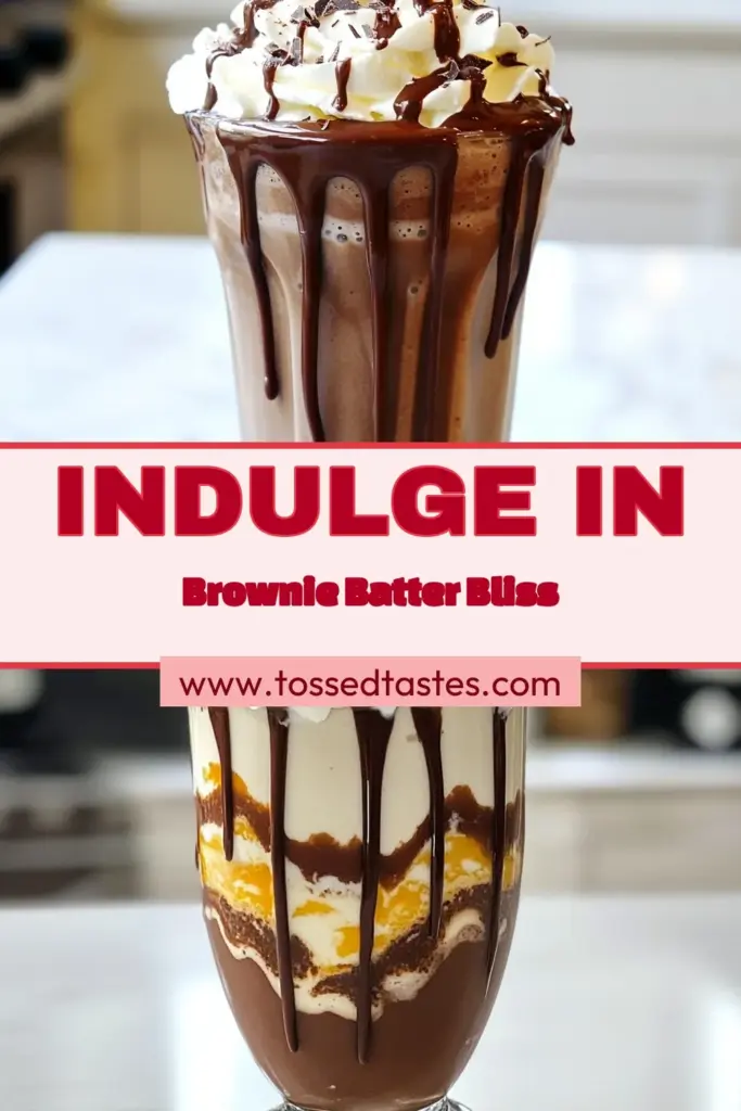 Indulge in the ultimate brownie batter milkshake that combines rich chocolate flavors with creamy texture! This homemade brownie milkshake is perfect for dessert lovers seeking a decadent treat. In just 5 minutes, you can whip up this chocolate milkshake recipe featuring brownie batter and chocolate ice cream. Delight your senses and satisfy your sweet cravings! Save this easy recipe now! #BrownieBatterMilkshake #ChocolateMilkshakeRecipe #DessertMilkshakeRecipes #HomemadeBrownieMilkshake