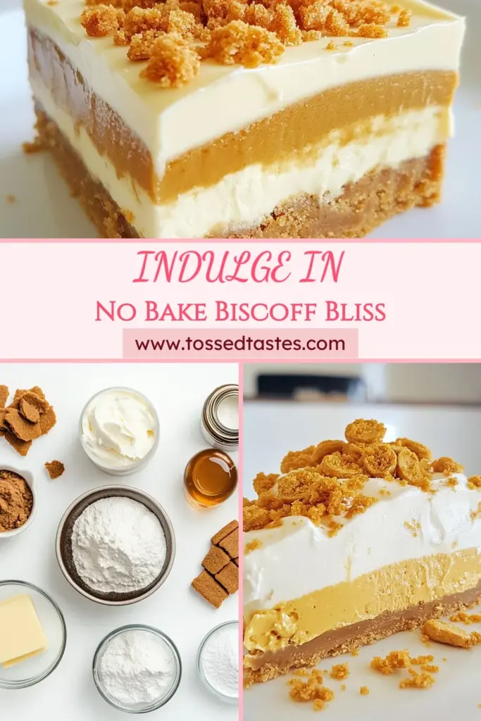 Indulge in this easy no-bake Biscoff cheesecake that’s perfect for dessert lovers. With a creamy cheesecake made without baking and a base of scrumptious Biscoff biscuits, this Biscoff dessert is ideal for any occasion. Simple to prepare, this Biscoff biscuit cheesecake will impress your guests and become a favorite treat. Try it today and savor every bite! Save this recipe for later! #NoBakeDessert #BiscoffCheesecake #EasyCheesecakeRecipe #DessertLovers