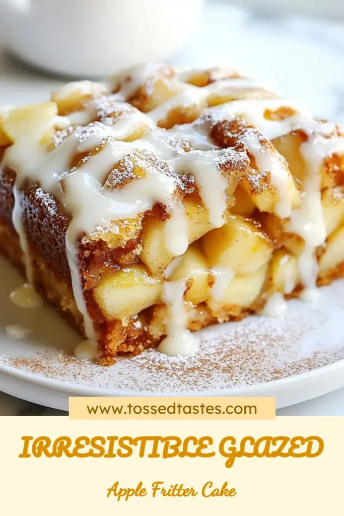 Indulge in this delicious glazed apple fritter cake, a perfect addition to your dessert table. This easy apple cake combines tender apples and warm cinnamon for a mouthwatering treat. Perfect as a moist apple cake recipe, it's ideal for cozy gatherings or casual snacking. Elevate your dessert game with this simple apple fritter recipe that everyone will love! Try it today and impress your friends! #GlazedAppleFritterCake #CinnamonAppleDessert #EasyAppleCake #MoistAppleCakeRecipe