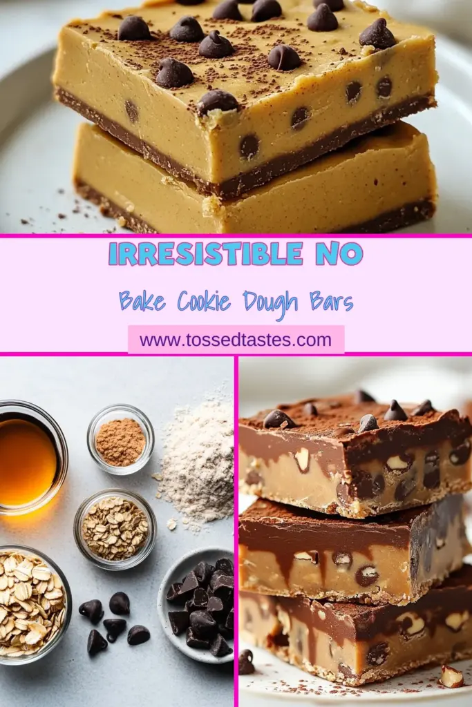 Indulge in these delicious no-bake cookie dough bars, the perfect healthy dessert recipe! Made with almond flour and gluten-free ingredients, these easy no-bake snacks are a guilt-free treat. Perfect for satisfying your sweet tooth, each bar is packed with the goodness of nut butter and chocolate. Try these gluten-free cookie bars today for a delightful and nutritious dessert! Save this recipe for later! #NoBakeDesserts #HealthySnacks #GlutenFreeCookies #AlmondFlourRecipes