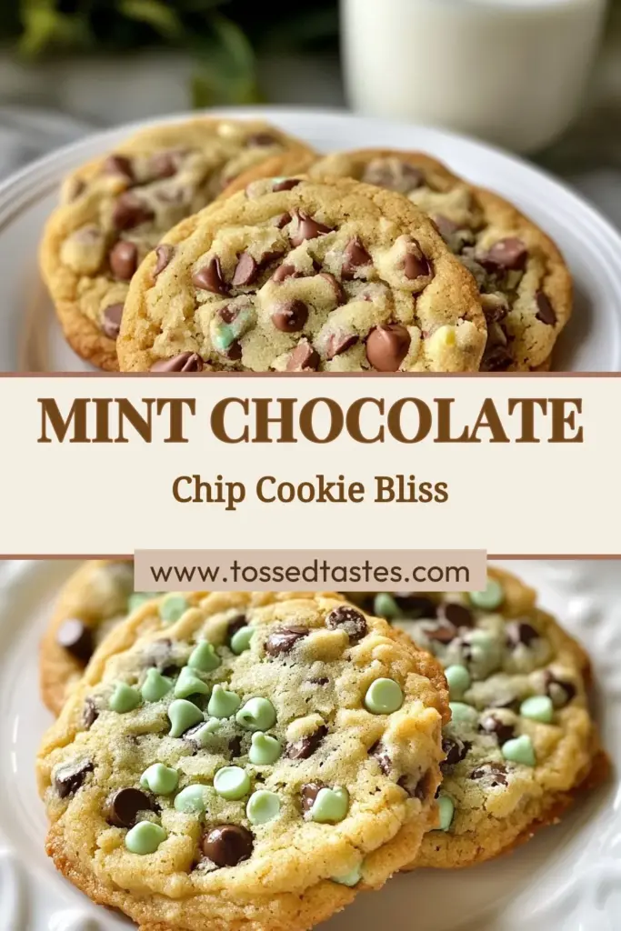 Indulge in these delightful mint chocolate chip cookies that combine the classic chocolate chip cookie recipe with a refreshing twist of fresh mint. This easy cookie recipe features peppermint chocolate cookies bursting with flavor from mint chocolate chips and semi-sweet chocolate. Perfect for any occasion, these cookies are sure to be a hit! Save this mint chocolate chip cookie recipe for your next baking adventure! #MintChocolateChipCookies #EasyCookieRecipes #PeppermintChocolate #FreshMintCookieRecipe