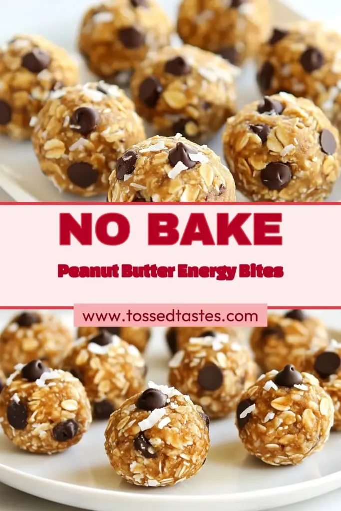 Looking for a quick and healthy snack? These Oatmeal Peanut Butter Energy Bites are perfect for you! Packed with rolled oats, flaxseed, and optional chocolate chips, these peanut butter snack balls are a delicious way to fuel your day. Enjoy healthy no-bake energy bites that are easy to prepare, satisfy your sweet tooth, and make a great treat for any time. Try this recipe today and elevate your snack game! #OatmealEnergyBites #HealthySnacks #PeanutButterSnackBalls #NoBakeEnergyBites