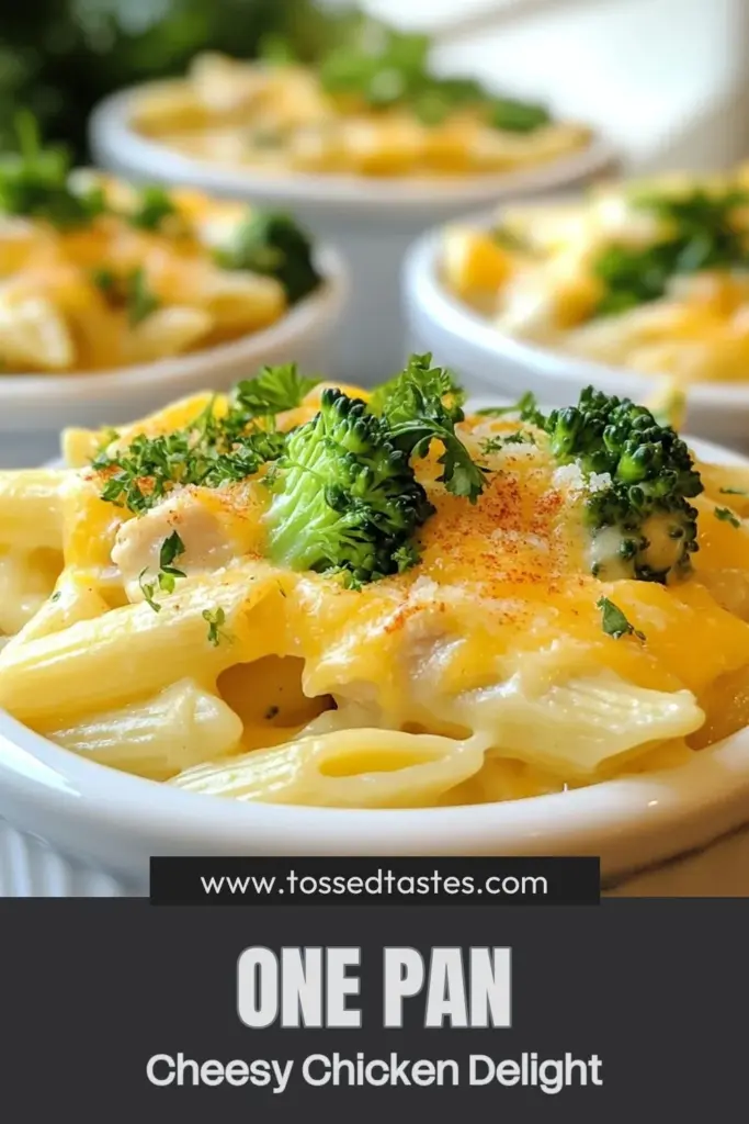 Discover this delicious one pan cheesy chicken broccoli pasta recipe that elevates your weeknight dinners! With its creamy penne pasta, tender chicken, and vibrant broccoli, this easy chicken dinner is a family favorite. Ready in just 30 minutes, you'll love the skillet chicken broccoli recipe for its simplicity and flavor. Save this recipe for a quick, hearty meal and impress your loved ones tonight! #CheesyChickenPasta #OnePanBroccoliPasta #EasyChickenDinner #CreamyPennePasta