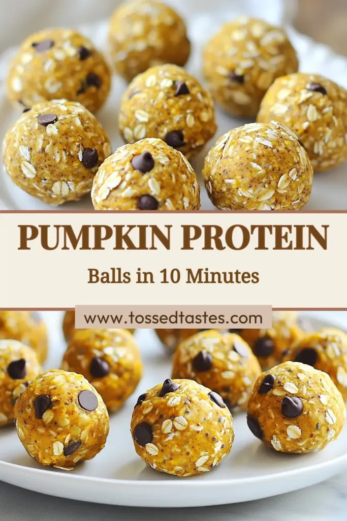 Indulge in these delicious pumpkin protein balls, the perfect healthy snack recipe for any time of the day! These no-bake protein snacks are packed with nutrients, making them ideal for energy boosts post-workout or a midday treat. With simple ingredients like canned pumpkin, oats, and protein powder, these pumpkin recipes are a must-try! Click to discover the full recipe and start making your own. Save this for later! #PumpkinProteinBalls #HealthySnackRecipes #ProteinEnergyBalls #NoBakeSnacks