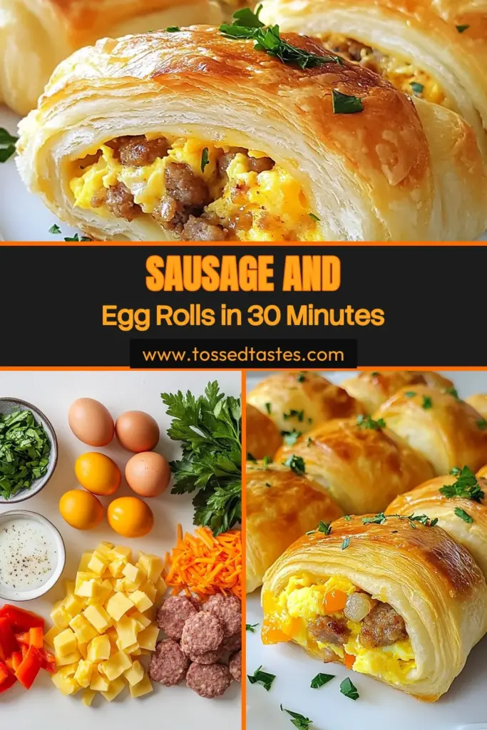 Start your day with these sizzlin' sausage breakfast rolls that are sure to impress! This easy breakfast recipe features fluffy egg breakfast crescent rolls filled with breakfast sausage, cheese, and veggies. Perfect for busy mornings or brunch gatherings, these cheesy sausage and egg rolls are a delicious twist on traditional breakfast. Try this tasty breakfast sausage recipe today and elevate your morning routine! Don’t forget to save this recipe! #BreakfastRecipes #SausageRolls #EasyBreakfast #BrunchIdeas