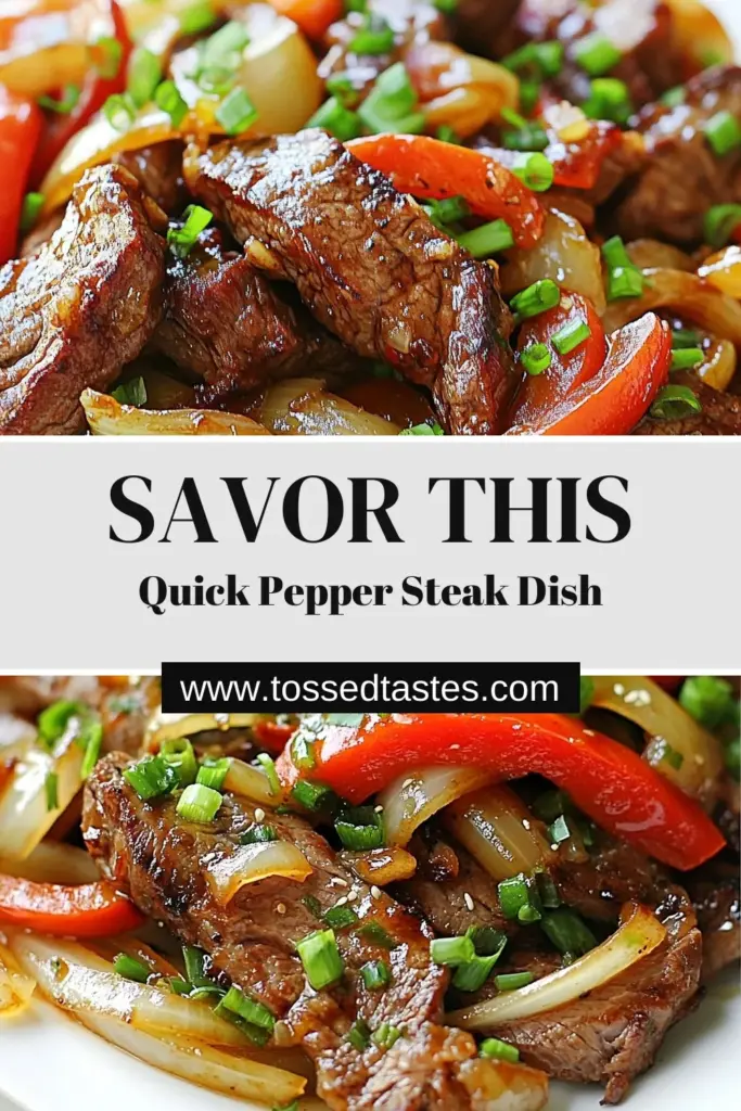 Discover the ultimate Chinese pepper steak recipe that's both easy and delicious! This sizzling steak with onions comes together in just 30 minutes, making it a quick beef stir-fry perfect for busy weeknights. Simply marinate flank steak, stir-fry with colorful peppers and onions, and enjoy a flavorful meal. Don’t miss out on this easy Chinese steak recipe! Save and try this delightful dish tonight! #ChinesePepperSteak #QuickBeefStirFry #EasyRecipes #StirFryFlankSteak
