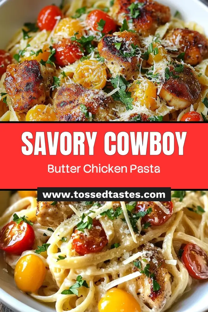 Savor the taste of Cowboy Butter Chicken Linguine, a creamy chicken linguine recipe that's perfect for an easy linguine pasta dinner. This flavorful chicken pasta dish combines tender chicken, smoked paprika, and a rich sauce for a delightful meal in just 30 minutes. Impress your family or guests with this comforting recipe! Try it tonight and elevate your dinner game! #CowboyButterChickenLinguine #PastaRecipes #EasyDinner #ComfortFood