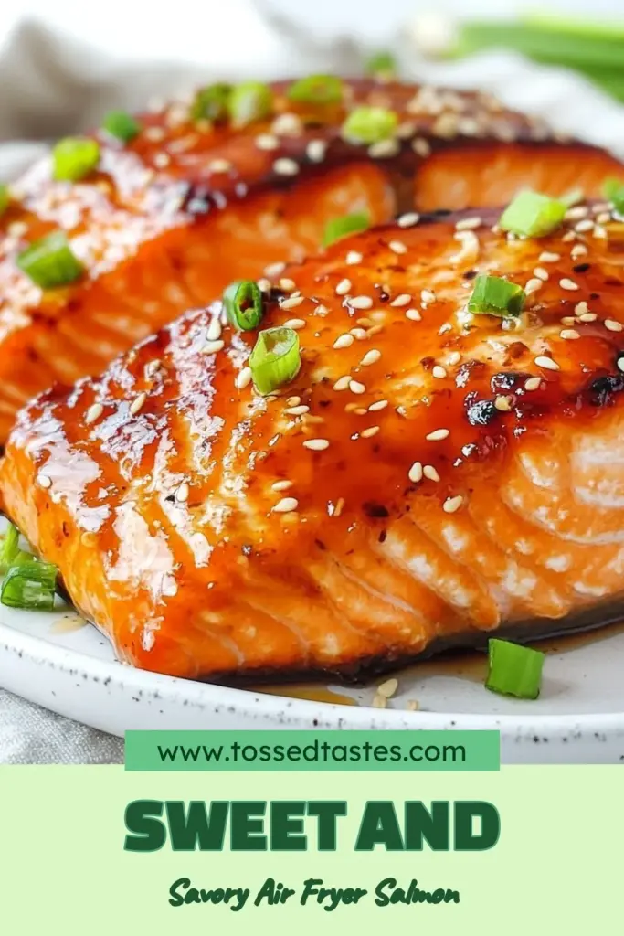Looking for a quick and healthy seafood dinner? Try this delicious Air Fryer Honey Garlic Salmon! This easy salmon dinner features a perfect blend of honey and garlic, making it an irresistible air fryer salmon recipe. In just 50 minutes, you can enjoy this savory dish that is both nutritious and full of flavor. Don't miss out on this quick seafood recipe—save it now for your next meal! #AirFryerRecipes #HealthyDinner #SeafoodLovers #SalmonDelight
