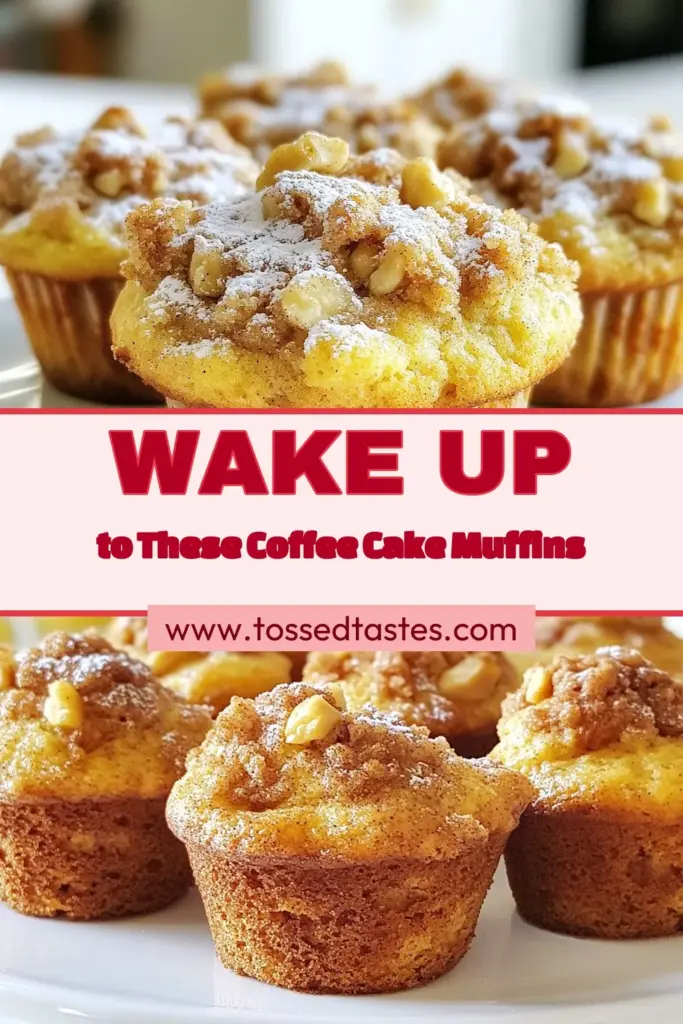 Enjoy a delicious start to your day with these easy coffee cake muffins! This caffeine muffins recipe combines the rich flavors of strong brewed coffee and warm cinnamon to create delightful cinnamon coffee muffins that are perfect for breakfast or brunch. Topped with a crumb topping, these crumb topping muffins are sure to please. Try this simple recipe today and elevate your mornings! Save for later! #CoffeeCakeMuffins #EasyMuffinRecipes #CinnamonCoffeeMuffins #CaffeineMuffinsRecipe