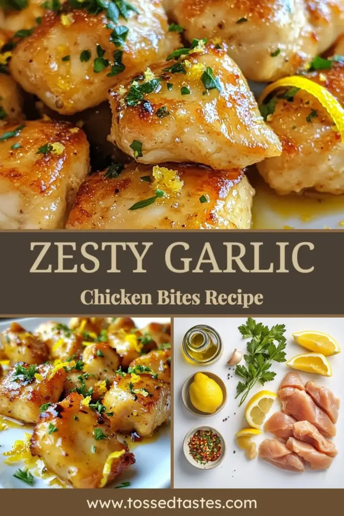 Discover the deliciousness of lemon garlic chicken bites, a must-try for easy chicken recipes! This healthy lemon chicken features marinated chicken bites made with fresh ingredients like garlic and zesty lemon. Perfect for a quick skillet chicken recipe, these flavorful bites cook in just minutes. Ideal for busy weeknights or meal prep, your family will love them! Save this recipe and elevate your cooking today! #lemongarlicchickenbites #easychickenrecipes #healthylemonchicken #skilletchickenrecipes