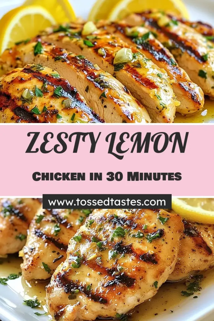 Discover the ultimate Greek lemon chicken recipe that features a zesty chicken marinade for the perfect flavor! This healthy grilled chicken dish is infused with vibrant lemon and garlic for a delicious Mediterranean chicken experience. Ideal for a weeknight meal or gathering, this lemon garlic chicken is easy to prepare and sure to impress. Try it today and elevate your dinner with this refreshing recipe! Save it now! #GreekChicken #HealthyRecipes #Grilling #MediterraneanCuisine