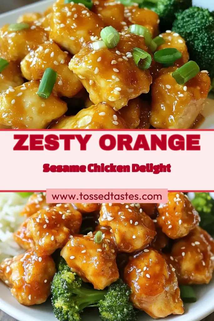 Looking for a quick healthy chicken dinner? Try this Healthy Orange Sesame Chicken recipe! It features a delicious sesame chicken with orange sauce that’s perfect for a low-sodium chicken stir-fry. With fresh ingredients and an easy orange sesame sauce recipe, you'll have a flavorful meal ready in just 20 minutes. Save this Healthy Orange Chicken recipe for your next weeknight dinner idea! #HealthyOrangeChicken #SesameChicken #QuickDinner #HealthyEating