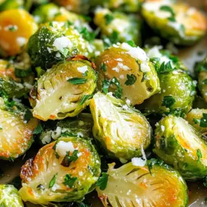 - 1 lb Brussels sprouts, trimmed and halved - 4 cloves garlic, minced - 3 tablespoons olive oil You start with one pound of Brussels sprouts. Make sure they are fresh. Trim the ends and cut them in half. The garlic gives a great flavor, so use four cloves and mince them well. Olive oil helps the sprouts roast nicely and adds taste. Three tablespoons should do the trick. - Salt and pepper - Red pepper flakes (optional) - Grated Parmesan cheese For flavor, add one teaspoon of salt and half a teaspoon of black pepper. If you like heat, sprinkle in red pepper flakes; half a teaspoon works well. The star topping is half a cup of grated Parmesan cheese. It melts and becomes crispy, adding a rich taste. - Balsamic vinegar - Fresh parsley To finish, drizzle two tablespoons of balsamic vinegar over the sprouts. This adds a sweet and tangy touch. Then, chop some fresh parsley for garnish. It looks great and adds fresh flavor. {{ingredient_image_1}} First, set your oven to 400&deg;F (200&deg;C). This hot temperature helps the Brussels sprouts get crispy. Preheating is key for even cooking. Next, take 1 lb of Brussels sprouts. Trim off the ends and cut them in half. This helps them cook faster. Place the halved sprouts in a large bowl. Now, add 4 cloves of minced garlic, 3 tablespoons of olive oil, 1 teaspoon of salt, 1/2 teaspoon of black pepper, and 1/2 teaspoon of red pepper flakes if you want some heat. Toss everything together until the sprouts are well coated. Spread the seasoned sprouts on a baking sheet in a single layer. Make sure they have space to breathe. Roast them for about 20-25 minutes. Toss them halfway through for even cooking. After roasting, take the sprouts out. Sprinkle 1/2 cup of grated Parmesan cheese over the top. This cheesy layer adds great flavor! Return the sprouts to the oven for another 5 minutes until the cheese melts and bubbles. Once done, drizzle 2 tablespoons of balsamic vinegar over the roasted sprouts. This adds a nice zing! Toss them gently, then garnish with fresh parsley. This makes your dish look and taste amazing! To make your Brussels sprouts crispy and delicious, follow these tips: - Ensuring even cooking: Spread the sprouts on the baking sheet in one layer. This lets hot air reach all sides. Toss them halfway through roasting for uniform browning. - Avoiding overcrowding: If you crowd the sprouts, they will steam instead of roast. Use two baking sheets if needed. Space is key to getting that beautiful golden color. Don't stop at garlic and Parmesan; get creative! - Additional spices to consider: Try adding smoked paprika or garlic powder for extra depth. A sprinkle of lemon zest adds brightness. - Alternative cheese options: You can swap Parmesan for Pecorino Romano for a sharper flavor. Nutritional yeast works well for a vegan twist. Brussels sprouts are not just tasty; they are good for you! - Nutritional advantages of Brussels sprouts: They are high in fiber, vitamins C and K. These nutrients help with digestion and support your immune system. Plus, they are low in calories, making them a great choice for any meal. Pro Tips Quality Matters: Choose firm, vibrant Brussels sprouts for the best flavor and texture. Even Roasting: Spread the Brussels sprouts out in a single layer on the baking sheet to ensure they roast evenly. Cheese Variety: Experiment with different cheeses, such as Pecorino Romano or a vegan alternative, for a unique twist. Make Ahead: You can prepare the Brussels sprouts and season them in advance; just roast them before serving. {{image_2}} You can change up the taste of your Brussels sprouts. Adding nuts or seeds gives a nice crunch. Try almonds or sunflower seeds for a boost. They add flavor and texture. You can also add different herbs. Rosemary or thyme work great. Fresh herbs can brighten the dish and add depth. There are different ways to cook Brussels sprouts. Air frying is quick and keeps them crispy. You can get a nice caramelization without much oil. Oven roasting gives a deeper flavor. It also allows you to make a larger batch. Grilling is another fun method. It adds a smoky taste and great grill marks. Just toss them on a grill basket for a few minutes. Brussels sprouts pair well with many main dishes. Try them with chicken or salmon for a healthy meal. They also work well in salads. Toss them with greens, nuts, and a light dressing. They make a great side dish, too. Serve them alongside rice or potatoes for a complete dinner. Store leftover Garlic Parmesan Roasted Brussels sprouts in an airtight container. Place them in the fridge within two hours of cooking. They stay fresh for up to three days. Use parchment paper between layers to keep them crispy. To reheat, use an oven for best results. Preheat the oven to 350&deg;F (175&deg;C). Spread the sprouts on a baking sheet. Heat for about 10-15 minutes. This keeps them crisp. You can also use a skillet. Heat on medium for a few minutes, stirring gently. If you want to freeze Brussels sprouts, start by letting them cool completely. Place them in a single layer on a baking sheet and freeze for an hour. Once frozen, transfer them to a freezer-safe bag. They can last for up to three months. When ready to eat, roast them directly from the freezer without thawing. Roast Brussels sprouts for about 20-25 minutes at 400&deg;F (200&deg;C). This time allows them to become golden brown and crispy. I recommend tossing them halfway through. This step ensures they cook evenly and get that great texture. Yes, you can use frozen Brussels sprouts. Just remember to thaw them first. Frozen sprouts may have more moisture, so pat them dry before roasting. This tip helps them roast better and keeps them from becoming soggy. If you want a dairy-free option, try nutritional yeast. It gives a cheesy flavor without dairy. You can also use vegan cheese shreds. Both options work well in this dish. They keep your Garlic Parmesan Roasted Brussels Sprouts tasty and satisfying. You can tell Brussels sprouts are cooked when they are tender and brown. A fork should easily pierce them. Look for a crispy outside. If they are soft and have a nice color, they are ready to enjoy! This blog post covered how to roast Brussels sprouts perfectly. We explored the key ingredients like garlic and olive oil, and the best seasonings and toppings. I shared step-by-step instructions to make the process simple. We also discussed tips for roasting, delicious variations, and how to store leftovers. Remember, roasting Brussels sprouts brings out their sweet flavor. With the right seasonings and cooking methods, you can enjoy this healthy veggie in many ways. Happy cooking!