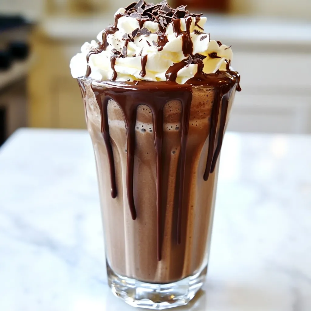 To make a Brownie Batter Milkshake, gather these simple items: - 1 cup milk (whole or almond for a dairy-free option) - 2 large scoops chocolate ice cream - 1/4 cup brownie batter (prepared, preferably homemade) - 1 tablespoon chocolate syrup (plus extra for drizzling) - Whipped cream for topping - Chocolate sprinkles for garnish - A pinch of sea salt (optional) You can swap some ingredients to fit your needs. Use almond or oat milk instead of whole milk. If you like, you can try vanilla ice cream instead of chocolate. You can also use store-bought brownie batter if you’re short on time. Add fun toppings to make your milkshake shine! You can use crushed cookies or nuts for crunch. Try adding fresh fruit like strawberries or bananas for a fruity twist. For extra sweetness, drizzle more chocolate syrup on top. {{ingredient_image_1}} To start, gather your ingredients. You will need: - 1 cup milk (whole or almond) - 2 large scoops chocolate ice cream - 1/4 cup prepared brownie batter - 1 tablespoon chocolate syrup - Whipped cream for topping - Chocolate sprinkles for garnish - A pinch of sea salt (optional) Make sure your brownie batter is smooth and ready to use. You can use homemade or store-bought. Next, grab your blender. Add the milk, chocolate ice cream, brownie batter, and chocolate syrup. Blend on high speed for about 30 seconds. You want it smooth and creamy. If you like it thicker, add more ice cream. Taste your mix. If you want a richer flavor, add a pinch of sea salt. Blend again for a few seconds. This step is key to making the chocolate pop! Now, let’s make it pretty! Drizzle some chocolate syrup inside your glass before pouring in the milkshake. This adds a nice touch. Pour the milkshake into the glass. Now, top it with whipped cream. Make it tall! Sprinkle chocolate sprinkles on top for fun. If you love chocolate, drizzle a bit more syrup over the whipped cream. Enjoy every sip! To get the best texture, blend well. Start with milk and ice cream. Then, add brownie batter and syrup. Blend for about 30 seconds. If you want it thicker, add more ice cream. If you like a thinner shake, add a splash of milk. A great trick is to drizzle chocolate syrup inside your glass before pouring. It looks nice and adds flavor too! You can boost flavor with a pinch of sea salt. This small addition makes chocolate taste richer. If you want more fun, try adding a scoop of peanut butter. Swirl in some caramel sauce for a sweet twist. You can also mix in extra chocolate chips or nuts for added crunch. These changes will make your milkshake even more special! One common mistake is over-blending. This can make your milkshake too thin. Remember to start with less milk, then add more if needed. Another mistake is using cold milk. Warm milk can help blend better. Lastly, don’t forget the toppings! Whipped cream and sprinkles make it look and taste amazing. Enjoy your brownie batter milkshake! Pro Tips Use High-Quality Ingredients: The better the quality of your chocolate ice cream and brownie batter, the richer and more delicious your milkshake will be. Customize Your Toppings: Feel free to get creative with toppings! Add crushed nuts, chocolate chips, or even a scoop of peanut butter for extra flavor. Chill Your Glass: For an extra frosty treat, chill your milkshake glass in the freezer for about 10 minutes before pouring in the milkshake. Experiment with Flavors: Try using different flavors of ice cream or adding a splash of vanilla extract to enhance the overall taste. {{image_2}} You can easily make a dairy-free brownie batter milkshake. Just swap regular milk for almond milk. Use dairy-free chocolate ice cream instead of the regular kind. This keeps the rich flavor while being friendly to dairy-free diets. Try coconut milk ice cream for a tropical twist. While chocolate ice cream is a classic choice, feel free to mix it up. Vanilla ice cream adds a nice touch to the chocolate. For a fun twist, try mint chocolate chip ice cream. You can even use coffee ice cream for a mocha milkshake vibe. Each flavor brings a new layer of taste. Want to amp up your milkshake? Add crushed cookies or nuts for some crunch. Chopped chocolate or mini marshmallows also work well. You can even mix in a tablespoon of peanut butter for a nutty flavor. Each add-in makes your milkshake unique and fun to enjoy. If you have leftover brownie batter milkshake, store it in an airtight container. Glass jars work best. Place it in the fridge for up to two days. Shake or stir before drinking again, as it may separate. You should not heat milkshake. It’s best cold and thick. If it gets too thick, add a little milk and blend again. This keeps it smooth and creamy. Serve the milkshake fresh for the best taste. If you must store it, remember to shake it well. Garnish with whipped cream and chocolate sprinkles just before serving. This adds a fun touch and makes it look nice. Yes, you can use store-bought brownie mix for this milkshake. Just prepare the mix as directed. This saves time and still gives you that rich brownie flavor. I often use a mix when I am short on time. Just make sure to cool the brownies before adding them to the shake. To make this milkshake healthier, try these tips: - Use almond milk or oat milk instead of whole milk. - Choose low-fat or non-dairy ice cream. - Use a smaller amount of brownie batter. - Add some banana or spinach for natural sweetness. These swaps keep it tasty while reducing calories and fat. The best ice cream for brownie batter is chocolate. It enhances the rich chocolate taste. Vanilla is another great choice. It balances the flavors well. You could also try salted caramel for a fun twist. Choose the ice cream that you enjoy most! We explored how to make a tasty milkshake. We discussed the main ingredients, useful swaps, and fun toppings. You learned simple steps for blending the perfect drink and serving it right. I shared tips for the best texture and flavor, plus common mistakes to avoid. You can also find fun variations, storage tips, and answers to your questions. Now you can create your own milkshake with confidence. Enjoy every sip you take!