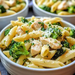 To make a delicious Chicken and Broccoli Pasta Skillet, you need these key ingredients: - 2 cups pasta (penne or fusilli) - 1 lb chicken breast, cubed - 2 cups broccoli florets - 3 cloves garlic, minced - 1 cup chicken broth (low sodium) - 1 cup heavy cream - 1 teaspoon Italian seasoning - 1 cup grated Parmesan cheese - 2 tablespoons olive oil - Salt and pepper to taste - Fresh parsley, chopped (for garnish) These ingredients work together to create a rich, creamy dish. The chicken adds protein, while broccoli brings color and crunch. The pasta serves as a perfect base. Garlic gives it a nice aroma, and Parmesan adds a salty depth. You can customize it with different pasta shapes or herbs if you like. This dish is easy to make, and it tastes great! {{ingredient_image_1}} First, grab a large skillet. Heat 2 tablespoons of olive oil over medium-high heat. This helps the chicken cook evenly. Next, season 1 pound of cubed chicken breast with salt and pepper. Add the chicken to the hot skillet. Cook it for about 5-7 minutes until it turns golden brown. This step is key to getting flavor. Once cooked, remove the chicken from the skillet and set it aside. In the same skillet, add 3 cloves of minced garlic. Stir it around for about 1 minute. You want it to smell fragrant but not brown. This adds a rich flavor to the dish. Now, pour in 1 cup of low-sodium chicken broth. Bring it to a simmer. Then add 2 cups of broccoli florets. Cook the broccoli for about 3-4 minutes. You want it tender, but still bright green. Next, stir in 1 cup of heavy cream and 1 teaspoon of Italian seasoning. Let this heat through. The sauce should become creamy and flavorful. While this simmers, cook 2 cups of pasta like penne or fusilli in a separate pot. Follow the package instructions for best results. Once it's done, drain the pasta well. Now, add the cooked pasta back to the skillet with the chicken and the creamy sauce. Mix everything together until it looks well combined. Finally, stir in 1 cup of grated Parmesan cheese. It helps thicken the sauce and adds a delicious flavor. Remove the skillet from heat and let it sit for a couple of minutes. This allows the dish to thicken just a little more. Serve hot and enjoy your meal! To make the best Chicken and Broccoli Pasta Skillet, timing matters. Cook the chicken for about 5-7 minutes until it's nicely browned. Remove it from the skillet to keep it juicy. Next, add the broccoli florets to chicken broth. Let them simmer for 3-4 minutes. They should be bright green and tender, not mushy. Cook the pasta in a separate pot. Follow the package instructions, usually around 8-10 minutes, depending on the type. Drain it well before adding it to the skillet. To get that rich and creamy texture, melt the cheese slowly. After you add the Parmesan cheese, stir gently. It helps the cheese blend well into the sauce. If the sauce is too thick, add a little more chicken broth or cream. This will help keep everything smooth and pourable. Let the skillet rest for a couple of minutes after cooking. This will also help the sauce thicken up just right. Want to boost the flavor? Try adding a pinch of crushed red pepper for some heat. Fresh herbs like basil or thyme can add a nice touch, too. If you love garlic, toss in an extra clove or two when you saut&eacute; the garlic. A squeeze of lemon juice right before serving brightens the dish. Experiment with flavors that make you happy. Cooking should feel fun and creative! Pro Tips Cook Pasta Al Dente: For the best texture, cook your pasta just until al dente. This will ensure it holds up well when mixed with the sauce and absorbs flavors without becoming mushy. Use Fresh Ingredients: Whenever possible, use fresh broccoli and high-quality chicken for a more flavorful dish. Fresh ingredients can elevate the overall taste and nutritional value. Customize with Veggies: Feel free to add other vegetables like bell peppers or spinach for added nutrition and color. This makes the dish more vibrant and allows for personalization based on your preferences. Leftover Storage: Store any leftovers in an airtight container in the refrigerator for up to 3 days. Reheat gently on the stove with a splash of chicken broth to prevent drying out. {{image_2}} You can switch the chicken for shrimp or tofu. Shrimp cooks fast and adds a nice taste. Tofu is a great choice for a plant-based meal. Use firm tofu for the best texture. Just cube it and saut&eacute; until golden. Both options make this meal unique and tasty. Feel free to add more veggies to boost nutrition. Bell peppers, carrots, or spinach work well. Chop them small so they cook quickly. You can mix them in with the chicken or broccoli. This adds color and flavor to your dish. Plus, it makes your meal more filling and healthy. Want to make it low-carb? Swap pasta for zucchini noodles or cauliflower rice. This keeps the meal light and fresh. For a gluten-free option, use gluten-free pasta. There are many brands that taste great. Adjust your ingredients to fit your needs and enjoy a delicious meal. After you cook Chicken and Broccoli Pasta Skillet, let it cool for a bit. Store it in an airtight container. Make sure to refrigerate within two hours. This meal can last in the fridge for about three to four days. Keep it sealed to prevent odors from other foods. When you want to enjoy your leftovers, use a skillet on medium heat. Add a splash of chicken broth to keep it moist. Stir often until it is hot. You can also use a microwave. Place it in a microwave-safe dish, cover it loosely, and heat in short bursts. Stir in between to heat evenly. If you want to freeze the leftovers, let them cool first. Use a freezer-safe container or bag. It can last for about two to three months in the freezer. When ready to eat, thaw it overnight in the fridge. Reheat it gently on the stove or in the microwave. Make sure it is hot all the way through before serving. This dish takes about 30 minutes. You need 10 minutes to prep and 20 minutes to cook. The quick timing makes it great for busy nights. You can use frozen broccoli. Just add it to the broth for a few extra minutes. Frozen broccoli cooks fast, so watch it closely. Fresh broccoli stays crispier, but both taste great. Penne and fusilli work well. They hold sauce nicely. You can also use rotini or farfalle for fun shapes. Choose your favorite! This blog covers a delicious Chicken and Broccoli Pasta Skillet recipe. We discussed the key ingredients, step-by-step cooking, tips for creaminess, and possible variations. You can customize this dish with different proteins and veggies. Proper storage tips will help you enjoy leftovers later. For best results, follow my cooking times and adjustments. This dish is easy and enjoyable. You will impress your family with this meal. Give it a try, and let it become a staple in your kitchen!