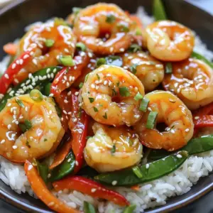 - Fresh Ingredients: - 1 pound large shrimp, peeled and deveined - 1 red bell pepper, sliced - 1 cup snap peas - 1 carrot, julienned - 3 cloves garlic, minced - 1 tablespoon fresh ginger, grated - Condiments and Oils: - 2 tablespoons honey - 2 tablespoons soy sauce - 1 tablespoon sesame oil - 1 tablespoon vegetable oil - Salt and pepper to taste - Additional Garnishes: - Cooked rice or quinoa for serving - Sesame seeds - Sliced green onions In this recipe, fresh shrimp takes center stage. Choose large shrimp for a great bite. The bell pepper adds sweetness, while snap peas bring crunch. Carrots add color and texture. Garlic and ginger give the dish a warm, fragrant base. Honey gives a sweet balance to the savory soy sauce and sesame oil. Together, these ingredients create a lovely sauce that clings to the shrimp and veggies. Make sure to have rice or quinoa ready. They serve as a perfect base for the stir-fry. Finally, sprinkle sesame seeds and green onions on top for extra flavor and a nice look. This dish is bright, fresh, and easy to make. Each ingredient plays a part in making the honey garlic shrimp stir-fry a delight. {{ingredient_image_1}} Marinating the Shrimp First, grab a small bowl. Mix together 2 tablespoons of honey, 3 minced garlic cloves, 1 tablespoon of grated ginger, 2 tablespoons of soy sauce, and 1 tablespoon of sesame oil. This mixture is your tasty marinade. Add the shrimp into the bowl and coat them well. Let them sit for about 10 minutes. This step gives great flavor. Cooking the Shrimp Now, heat up 1 tablespoon of vegetable oil in a large skillet or wok over medium-high heat. Once the oil is hot, add the marinated shrimp. Sprinkle a pinch of salt and pepper on them. Cook the shrimp for 2 to 3 minutes. They should start to turn pink. When they do, remove them from the skillet and set them aside. Stir-Frying the Vegetables In the same skillet, toss in the sliced red bell pepper, 1 cup of snap peas, and 1 julienned carrot. Stir-fry these veggies for 4 to 5 minutes. You want them to be tender-crisp, so keep an eye on them. Combining Ingredients After the veggies are ready, return the shrimp to the skillet. Pour the honey-garlic mixture over the shrimp and vegetables. Stir well to coat everything. Cook for another 2 to 3 minutes. This will make the shrimp fully cooked and thicken the sauce a bit. Serve your honey garlic shrimp stir-fry over cooked rice or quinoa. Don&rsquo;t forget to garnish with sesame seeds and sliced green onions for a nice touch. Enjoy your meal! Achieving the Perfect Sauce Consistency To get the right sauce, mix honey, garlic, ginger, soy sauce, and sesame oil. Stir it well. When you add it to the shrimp and veggies, cook it until it thickens just a bit. This keeps the sauce sticky and tasty. Ensuring Shrimp are Cooked Properly Cook shrimp for about 2-3 minutes until they turn pink. They should not be rubbery. If they look opaque and firm, they are done. Overcooking makes shrimp tough, so keep an eye on them. Vegetable Cooking Times For vegetables, stir-fry red bell pepper, snap peas, and carrot for 4-5 minutes. They should stay crisp and bright. If they get too soft, you lose the crunch. Timing is key to keep them fresh. Best Accompaniments Serve honey garlic shrimp stir-fry over warm rice or fluffy quinoa. Both soak up the sauce well. You can also serve it over noodles for a fun twist. Garnishing Ideas For a nice touch, sprinkle sesame seeds and sliced green onions on top. They add color and crunch. You can also add a slice of lime for a zesty kick. Pro Tips Prep Ingredients Ahead: Having all your ingredients prepped and ready to go will speed up the cooking process and ensure a smooth stir-fry. Use High Heat: Cooking on high heat helps to achieve that perfect stir-fry texture, where the vegetables remain crisp and the shrimp cooks quickly. Don&rsquo;t Overcrowd the Pan: To avoid steaming the shrimp and vegetables, cook in batches if necessary to maintain high heat and proper browning. Customize Your Veggies: Feel free to swap in your favorite vegetables or whatever you have on hand for a personalized touch to your stir-fry. {{image_2}} If you want to change things up, try using different proteins or veggies. You can swap shrimp for chicken or tofu. Chicken works well and adds a nice flavor. Tofu gives a great texture and is perfect for a plant-based meal. For veggies, think about what you like. Zucchini, broccoli, or even mushrooms can add new tastes. You can mix and match to find your favorite combo. Just keep in mind the cooking times for each veggie to stay crisp. You can add spices to make the dish more exciting. A pinch of red pepper flakes gives a nice heat. If you love garlic, add more minced cloves for a stronger flavor. Adjust the sweetness by adding more honey or less. If you want a tangy taste, a splash of lime juice can brighten the dish. Experimenting with flavors makes cooking fun and helps you find your perfect balance! To keep your honey garlic shrimp stir-fry fresh, follow these tips: - Best Practices for Refrigeration: Let the dish cool down first. Put it in an airtight container. This will help prevent it from drying out. Store it in the fridge for up to three days. - Freezing Instructions: If you want to save it longer, freeze it. Place the stir-fry in a freezer-safe bag. Squeeze out as much air as you can. It will last for about two months in the freezer. When you&rsquo;re ready to eat, thaw it in the fridge overnight. When it&rsquo;s time to enjoy your leftovers, use these methods: - Microwave vs Stove Options: You can reheat the stir-fry in the microwave. Put it in a microwave-safe dish and cover it. Heat it for 1-2 minutes, stirring halfway through. If you prefer the stove, heat a pan over medium heat. Add the stir-fry and cook for about 5 minutes, stirring often. This helps keep the shrimp tender and the veggies crisp. You can tell shrimp are done when they turn pink and curl into a C shape. This usually takes about 2-3 minutes per side. Watch them closely. Overcooking makes them tough. Yes, frozen shrimp work well in this recipe. Just thaw them first. You can leave them in the fridge overnight or run them under cold water for quick thawing. Pat them dry before cooking. Serve this dish with cooked rice or quinoa. Both pair well with shrimp and veggies. You can also add a fresh salad or steamed broccoli for extra greens. To make honey garlic shrimp stir-fry gluten-free, use gluten-free soy sauce. There are many tasty brands available. Check the label to be sure it&rsquo;s safe for your needs. In this post, we explored how to make a delicious honey garlic shrimp stir-fry. We covered the freshest ingredients, step-by-step cooking methods, and useful tips for the best results. I shared ideas for variations and proper storage techniques. You now have the tools to create a tasty dish. Enjoy experimenting with flavors and ingredients. Your kitchen awaits a wonderful meal!