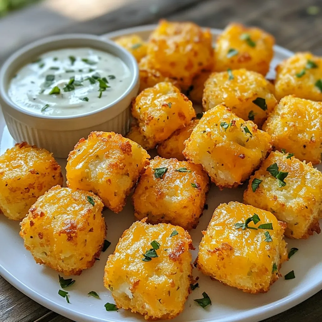 Cheesy Cauliflower Tater Tots Crispy and Tasty Snack