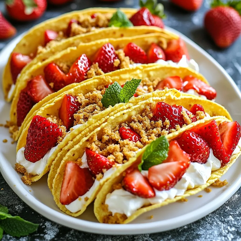 Strawberry Crunch Cheesecake Tacos Irresistible Delight