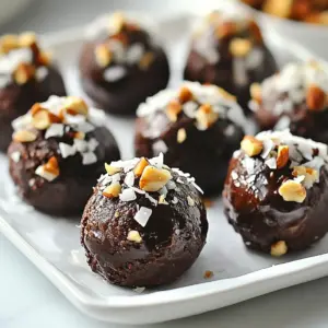 - 1 cup almond flour - 1/2 cup cocoa powder - 1/2 cup maple syrup - 1/4 cup nut butter (like almond or peanut butter) - 1/4 cup dark chocolate chips (dairy-free if desired) - 1 teaspoon vanilla extract - A pinch of sea salt These ingredients form the base of your no-bake brownie bites. Almond flour gives a nice texture. Cocoa powder adds rich flavor. Maple syrup provides sweetness without refined sugar. Nut butter adds creaminess and protein. Dark chocolate chips give a delightful bite. Vanilla extract enhances the taste. A pinch of sea salt balances the sweetness. - Chopped nuts - Shredded coconut - Cacao nibs Optional toppings let you personalize your brownie bites. Chopped nuts add crunch. Shredded coconut brings a tropical twist. Cacao nibs boost the chocolate flavor. You can mix and match toppings to suit your taste. {{ingredient_image_1}} To make no-bake brownie bites, start by gathering your ingredients. In a medium bowl, combine: - 1 cup almond flour - 1/2 cup cocoa powder Mix them well to break up any clumps. This gives your bites a smooth texture. Next, add the wet ingredients: - 1/2 cup maple syrup - 1/4 cup nut butter - 1 teaspoon vanilla extract - A pinch of sea salt Stir everything until it forms a thick dough. This mix should feel sticky but not too wet. Now, fold in: - 1/4 cup dark chocolate chips Make sure the chocolate chips spread evenly throughout the dough. Now, it&rsquo;s time to shape the dough. Take small portions and roll them into balls. Each ball should be about 1 inch wide. You can make them bigger or smaller if you like. If you want to add a little crunch, roll the balls in any of these optional toppings: - Chopped nuts - Shredded coconut - Cacao nibs This step adds fun flavors and textures to your bites. After shaping, place the brownie bites on a parchment-lined plate. Refrigerate them for at least 30 minutes. This helps them set and firm up. For a pretty presentation, serve them in small paper cups. You can also drizzle melted dark chocolate on top for an elegant touch. Enjoy your tasty snack! To get the best texture for your no-bake brownie bites, use fresh ingredients. Almond flour and cocoa powder should be fine and free from clumps. This helps mix everything smoothly. If you want your bites sweeter, adjust the maple syrup. You can add a bit more if you like. Taste the dough before rolling it into balls. One common mistake is overmixing the dough. Mix just until everything blends together. If you mix too much, the bites can become tough. Another mistake is not giving enough time to set. Refrigerate the bites for at least 30 minutes. This helps them firm up and hold their shape. Pro Tips Use Fresh Ingredients: Always opt for fresh almond flour and high-quality cocoa powder to enhance the flavor and texture of your brownie bites. Chill for Best Results: Allow the brownie bites to chill for at least 30 minutes. This helps them firm up and makes them easier to handle and eat. Experiment with Flavors: Feel free to add a pinch of cinnamon or espresso powder for an extra flavor kick that pairs wonderfully with chocolate. Storage Tips: Store the brownie bites in an airtight container in the refrigerator for up to a week for maximum freshness. {{image_2}} You can easily change the taste of no-bake brownie bites. Try using different nut butters. Almond butter gives a smooth flavor. Peanut butter adds a nice kick. You can even use sunflower seed butter for a nut-free option. Adding spices can take these bites to the next level. A hint of cinnamon adds warmth. If you love coffee, try adding espresso powder. It deepens the chocolate flavor. Both options make your bites even more exciting. Want to make these bites vegan? You can swap the maple syrup for agave syrup. Use a vegan nut butter. Make sure your chocolate chips are dairy-free too. This keeps the recipe plant-based and tasty. If you need gluten-free swaps, you're in luck. Almond flour is already gluten-free. Just check your nut butter to ensure it&rsquo;s also gluten-free. With these options, everyone can enjoy these delicious treats! To keep your no-bake brownie bites fresh, store them in the fridge. Use an airtight container to prevent moisture. Line the container with parchment paper to avoid sticking. You can also freeze these bites for later. Place them in a single layer on a tray first. Once frozen, transfer them to a freezer bag. This way, they keep their shape and taste. In the fridge, these brownie bites last about one week. If you freeze them, they can stay good for up to three months. Check for signs of spoilage before eating. Look for any off smells or changes in texture. If they feel sticky or have an unusual color, it's best to throw them out. Always trust your senses when it comes to food safety. Yes, you can use other flours. The best alternatives to almond flour are oat flour and coconut flour. Oat flour gives a milder taste. Coconut flour absorbs more liquid, so use less. You might need to adjust the liquid in the recipe to get the right texture. To avoid a dense texture, mix the dough just until combined. Overmixing can make them heavy. You can also add a little more maple syrup. This adds moisture and lightens the bites. Another tip is to chill them for less time. A shorter chill means a softer bite. Yes, you can make these brownie bites nut-free. Use sunflower seed butter instead of nut butter. This keeps the flavor rich without nuts. You can also skip the nut toppings. Try rolling them in crushed cookies or seeds for a fun twist. These brownie bites are simple and fun to make. We covered key ingredients like almond flour and cocoa powder. You now know how to mix, shape, and serve them. Remember to store them properly to keep them fresh. Experiment with flavors and toppings to find what you enjoy. Whether vegan or gluten-free, there&rsquo;s a version for everyone. Enjoy creating these tasty treats!