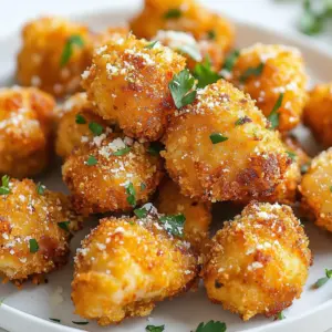 - 1 lb chicken breast - &frac12; cup breadcrumbs - &frac14; cup grated Parmesan cheese - 1 teaspoon garlic powder - 1 teaspoon onion powder - 1 teaspoon smoked paprika - &frac12; teaspoon salt - &frac12; teaspoon black pepper - 1 large egg - 2 tablespoons olive oil - Optional garnish: Fresh parsley To make these chicken bites, start with fresh chicken breast. Cut it into small pieces, so they cook evenly. Use panko breadcrumbs for that extra crunch. They help achieve a crisp texture that&rsquo;s hard to beat. Grated Parmesan cheese adds a savory touch. The garlic powder and onion powder give it a nice flavor boost. Smoked paprika adds a mild smokiness that rounds out the taste. Season with salt and black pepper for balance. These spices bring out the chicken's natural flavor. You'll need one large egg to help the coating stick. Olive oil is key to keeping the chicken moist as it cooks. If you want a pop of color, add fresh parsley as a garnish. It makes your dish look appealing and adds a fresh flavor. Each ingredient plays a role in making your chicken bites a crispy delight. {{ingredient_image_1}} - Coating with Olive Oil Start by cutting 1 pound of chicken breast into bite-sized pieces. Place them in a medium bowl. Drizzle 2 tablespoons of olive oil over the chicken. Toss the pieces to coat them evenly. This helps the coating stick well. - Using Bite-Sized Pieces Make sure the pieces are small. This allows them to cook evenly and get crispy all around. Aim for about 1 to 2 inches in size for the best results. - Mixing Breadcrumbs and Seasonings In a separate bowl, mix &frac12; cup of panko breadcrumbs and &frac14; cup of grated Parmesan cheese. Add 1 teaspoon of garlic powder, 1 teaspoon of onion powder, 1 teaspoon of smoked paprika, &frac12; teaspoon of salt, and &frac12; teaspoon of black pepper. Stir the mixture well to combine all flavors. - Importance of Panko Breadcrumbs for Crunch Panko breadcrumbs are key for that extra crunch. They are lighter and crispier than regular breadcrumbs. This gives your chicken bites a delightful texture when cooked. - Beating the Egg In a small bowl, beat 1 large egg until it is smooth. This egg wash helps the coating adhere to the chicken better. - Techniques for Dipping Chicken Take each piece of chicken and dip it into the egg wash. Make sure to shake off any extra egg before moving to the next step. This ensures an even coating without clumps. - Preheating the Air Fryer Preheat your air fryer to 375&deg;F (190&deg;C) for about 3-5 minutes. This helps to get the chicken bites crispy right away. - Arranging Chicken Bites for Even Cooking Place the coated chicken bites in a single layer in the air fryer basket. Avoid overcrowding to ensure even cooking. You might need to cook in batches. - Cooking Time and Tips for Best Results Cook the chicken bites for 10-12 minutes. Flip them halfway through to brown both sides. Ensure the internal temperature reaches 165&deg;F (75&deg;C) for safe eating. Recommended Seasonings To make your chicken bites pop, I love using a mix of seasonings. Here&rsquo;s what I recommend: - 1 teaspoon garlic powder - 1 teaspoon onion powder - 1 teaspoon smoked paprika - &frac12; teaspoon salt - &frac12; teaspoon black pepper These seasonings give the chicken a rich taste. You can also add some cayenne for heat or dried herbs for a fresh twist. Substitutions for Ingredients If you don&rsquo;t have something on hand, don&rsquo;t worry! You can swap ingredients easily. Use any cheese you have instead of Parmesan. Try almond meal instead of breadcrumbs for a gluten-free option. Best Practices for Coating To get that crunchy outer layer, here&rsquo;s what works best: 1. Make sure to coat the chicken in olive oil first. 2. Use panko breadcrumbs for extra crunch. They are light and airy compared to regular breadcrumbs. 3. Don&rsquo;t rush the coating process. Ensure each piece is fully covered in the breadcrumb mix. Tips for Air Fryer Settings Set your air fryer to 375&deg;F (190&deg;C). Preheat it for 3-5 minutes. This helps the chicken cook evenly. Avoid overcrowding the basket. Space the chicken bites out for that perfect crisp. Flip them halfway through cooking, too. Pairing with Dipping Sauces These chicken bites are great with dipping sauces. Some favorites include: - Honey mustard - BBQ sauce - Ranch dressing - Spicy mayo Each sauce adds a new flavor to the bites. Ideal Side Dishes for Chicken Bites Serve your chicken bites with sides for a full meal. Here are some ideas: - Fresh salad - Sweet potato fries - Veggie sticks with dip - Rice or quinoa These sides balance the meal and make it more filling. Enjoy your crispy delight! Pro Tips Use Panko Breadcrumbs: Panko breadcrumbs will give your chicken bites an extra crunch, making them more enjoyable. Don&rsquo;t Overcrowd the Air Fryer: Arrange the chicken pieces in a single layer for even cooking and maximum crispiness. Check for Doneness: Always use a meat thermometer to ensure your chicken reaches an internal temperature of 165&deg;F (75&deg;C). Experiment with Seasonings: Feel free to add your favorite spices or herbs to the coating for a personalized flavor twist. {{image_2}} You can change the coating for your chicken bites to fit your needs. - Gluten-Free Alternatives: If you want a gluten-free option, use crushed cornflakes or gluten-free breadcrumbs. Both give a nice crunch while keeping it gluten-free. - Using Different Cheeses: Try using different cheeses in your coating. Cheddar or mozzarella can add a rich flavor. Mix them with the breadcrumbs for a tasty twist. Mix up the flavors to keep things exciting. - Spicy Chicken Bites: To make spicy chicken bites, add cayenne pepper or hot sauce to the coating mix. Adjust the spice level to your taste. - Herb-Infused Options: For a fresh taste, add dried herbs like thyme or oregano to the breadcrumb mix. This will give your chicken bites a lovely aroma. You can cook these bites in several ways. - Baking in the Oven: If you don&rsquo;t have an air fryer, you can bake the chicken bites. Preheat your oven to 400&deg;F (200&deg;C). Place the chicken on a baking sheet and cook for about 15-20 minutes, flipping halfway through. - Pan-Frying Techniques: You can also pan-fry these bites. Heat oil in a pan over medium heat. Fry the chicken bites for about 5-7 minutes on each side until golden brown. These variations keep your chicken bites fun and flavorful! After cooking your chicken bites, let them cool on a plate. This helps keep them crispy. Once cooled, store them in an airtight container. This keeps them fresh and tasty. Place the container in the refrigerator. - Best Practices for Refrigeration: Always ensure the chicken bites are at room temperature before sealing them. This prevents condensation, which can make them soggy. - Duration for Safe Storage: You can safely store these chicken bites in the fridge for up to three days. If you want to keep them longer, consider freezing them. When it's time to enjoy leftovers, reheating is key. You want to keep them crisp and delicious. - How to Reheat in the Air Fryer: Preheat your air fryer to 375&deg;F (190&deg;C). Place the chicken bites in a single layer. Heat them for about 5-7 minutes. This makes them hot and crispy again. - Alternative Methods for Reheating: If you don&rsquo;t have an air fryer, you can use an oven. Preheat the oven to 400&deg;F (200&deg;C). Place the chicken bites on a baking sheet and heat for 10-15 minutes. This method also keeps them crispy. Enjoy your chicken bites fresh, even on day two! Cooking chicken bites in the air fryer takes about 10-12 minutes. Set your air fryer to 375&deg;F (190&deg;C). Make sure to flip them halfway. Check that the chicken reaches 165&deg;F (75&deg;C) internally. This ensures juicy bites with a crispy outside. Yes, you can use frozen chicken breasts. Just remember that cooking time will increase. You should add about 5-7 more minutes to the cooking time. Also, ensure the chicken is fully cooked throughout. Thawing the chicken first will help it cook evenly and faster. Many sauces pair well with chicken bites. Some popular options include: - Honey mustard - BBQ sauce - Ranch dressing - Buffalo sauce - Sweet and sour sauce These choices add fun flavors and make every bite exciting. To make your chicken bites keto-friendly, swap out a few ingredients. - Use almond flour instead of breadcrumbs. - Choose low-carb cheese options, like mozzarella. - Keep the seasonings simple, focusing on salt and pepper. These swaps keep the bites tasty while staying true to the keto diet. You now have all the details to make delicious air fryer chicken bites. We covered the key ingredients and step-by-step instructions to create the perfect dish. Don&rsquo;t forget the tips and variations to customize your bites. Whether you want a crispy texture or a spicy kick, there are many options. Proper storage and reheating keep them tasty for later. Enjoy experimenting with flavors, dips, and sides. This recipe is simple, healthy, and fun for any meal or snack. Happy cooking!