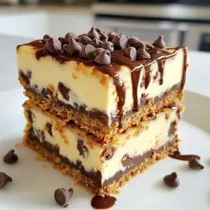 - 1 &frac12; cups graham cracker crumbs - &frac14; cup granulated sugar - &frac12; cup unsalted butter, melted - 16 oz cream cheese, softened - &frac34; cup granulated sugar - 2 large eggs - 1 teaspoon vanilla extract - 1 cup sour cream - 1 cup semi-sweet chocolate chips You need simple yet key ingredients for these chocolate chip cheesecake bars. The crust starts with graham cracker crumbs. I love the crunch they add. Mix these crumbs with granulated sugar for sweetness. The melted butter binds everything together, making a rich base. For the cheesecake filling, cream cheese is your star. Softened cream cheese ensures a smooth texture. You&rsquo;ll add more sugar to sweeten the mix. The eggs give the filling structure, while vanilla extract adds a lovely flavor. Sour cream brings a nice tang. Finally, the semi-sweet chocolate chips make every bite heavenly. Gather these ingredients, and you're ready to create an unforgettable dessert. Enjoy the process; it&rsquo;s all about the joy of cooking! {{ingredient_image_1}} - Preheat the Oven: Turn your oven to 325&deg;F (160&deg;C). - Combine Crust Ingredients: In a bowl, mix 1 &frac12; cups of graham cracker crumbs with &frac14; cup of sugar. Stir in &frac12; cup of melted unsalted butter until it looks like wet sand. - Press Into Baking Dish: Take a greased 9x13-inch baking dish and press the mixture firmly into the bottom. Bake for 10 minutes until it is lightly golden. Let it cool while you make the filling. - Mixing Cream Cheese: In a large bowl, beat 16 oz of softened cream cheese with an electric mixer. Mix until smooth, about 2-3 minutes. - Adding Eggs and Vanilla: Gradually add &frac34; cup of sugar, then mix in 2 large eggs, one at a time. Add in 1 teaspoon of vanilla extract and mix well. - Incorporating Sour Cream and Chocolate Chips: Fold in 1 cup of sour cream gently with a spatula, making sure there are no lumps. Then, gently mix in 1 cup of semi-sweet chocolate chips until they are evenly spread throughout the batter. - Pouring Filling Over Crust: Pour the cheesecake filling over the cooled crust. Spread it evenly for a nice look. - Baking Time and Temperature: Place it in the oven at 325&deg;F (160&deg;C) for 25-30 minutes. The edges should be set, but the center should still be a bit jiggly. It will firm up as it cools. - Cooling and Chilling Process: After baking, let it cool at room temperature for an hour. Then, refrigerate for at least 4 hours or overnight for the best taste. - Beating Cream Cheese Thoroughly: Start with soft cream cheese. Beat it well to remove lumps. This makes a creamy mix. Use an electric mixer for best results. Aim for about 2-3 minutes of mixing. - Folding in Ingredients: When adding sour cream and chocolate chips, fold gently. Use a spatula to combine. This keeps the filling light and airy. - Testing for Doneness: Look for set edges and a jiggly center. The center should not be too firm. It will set as it cools. - Baking Time Adjustments: Every oven is different. Check your bars after 25 minutes. If they need more time, add a few minutes. Keep an eye on them to avoid overbaking. - Serving Temperature: These bars taste best when chilled. Let them cool at room temperature first. After about an hour, refrigerate them for at least 4 hours. - Garnishing Ideas: Drizzle chocolate sauce on top. Add a sprinkle of chocolate chips or fresh berries for color. This makes the bars even more tempting! Pro Tips Use Room Temperature Ingredients: Ensure your cream cheese and eggs are at room temperature to achieve a smooth and creamy filling without lumps. Don&rsquo;t Overmix the Batter: Fold in the sour cream and chocolate chips gently to maintain the light, airy texture of the cheesecake. Cool Gradually: Allow the cheesecake bars to cool at room temperature before refrigerating to prevent cracks on the surface. Chill for Best Results: Refrigerate the bars overnight if possible; this allows the flavors to meld and the texture to firm up perfectly. {{image_2}} You can switch things up by changing the chocolate chips. Use white chocolate instead of semi-sweet. This gives the bars a creamy sweetness. The flavor changes but stays delicious. You can also add fruit to the filling. Raspberries or blueberries work great here. They add a nice tartness that balances the sweetness. Just fold the fruit in gently with the chocolate chips. Your bars will look and taste amazing. If you need gluten-free options, swap the graham cracker crumbs. Use gluten-free cookie crumbs instead. They will work well for the crust and taste just as good. For vegan alternatives, replace the cream cheese with a vegan option. Look for a brand made from nuts or tofu. Use flax eggs instead of regular eggs. Mix one tablespoon of flaxseed meal with three tablespoons of water. Let it sit for five minutes until it thickens. This will help bind your filling without eggs. These changes let everyone enjoy the bars, no matter their diet! Store your chocolate chip cheesecake bars in the fridge. Use an airtight container. This keeps them fresh and tasty. If you have leftovers, make sure they are cool before covering them. Place parchment paper between layers if stacking. This helps avoid sticking. To freeze the bars, let them cool completely. Cut them into squares first. Wrap each square in plastic wrap. Then, place them in a freezer bag. Squeeze out extra air before sealing. This keeps them safe for up to three months. When ready to eat, thaw them in the fridge overnight. These bars stay fresh for about five days in the fridge. After that, the texture may change. Check for any signs of spoilage before eating. If you freeze them, they last much longer. The flavor stays great, so you can enjoy them later! You can tell when the cheesecake bars are done by a few signs. First, look at the edges. They should be set and firm. The center will still be a bit jiggly. This slight jiggle is okay! The bars will firm up as they cool. Yes, you can make these cheesecake bars ahead of time. I recommend chilling them for at least 4 hours. If you can, let them cool overnight. This extra time helps the flavors blend and makes the bars even better. If you need a substitute for sour cream, there are a few options. You can use plain yogurt for a similar taste. Cream cheese can work too, but it will change the texture a bit. Another option is to blend cottage cheese until smooth. This way, you keep the creamy texture while changing the flavor a bit. You now know how to make delicious cheesecake bars. We covered ingredients, from the crust to the filling. I shared step-by-step instructions to guide you through each part. Tips for a smooth filling and a perfect bake will help you succeed. You can also explore fun variations to match your taste. Proper storage will keep your treats fresh longer. Enjoy making and sharing these tasty bars. They&rsquo;re sure to impress your friends and family!