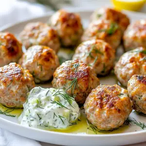 To make Greek turkey meatballs, gather these key items: - 1 lb ground turkey - 1/2 cup breadcrumbs (preferably whole wheat) - 1/4 cup grated Parmesan cheese - 1 small onion, finely chopped - 2 cloves garlic, minced - 1 large egg - 1 tablespoon fresh oregano, chopped (or 1 teaspoon dried) - 1 teaspoon salt - 1/2 teaspoon black pepper - 1/2 teaspoon ground cumin These ingredients create a tasty and juicy meatball with a touch of Greek flavor. For the tzatziki sauce, you will need: - 1 cup Greek yogurt - 1 small cucumber, shredded - 1 tablespoon lemon juice - 1 tablespoon fresh dill, chopped (or 1 teaspoon dried) - A pinch of salt This sauce adds a cool and fresh taste to the warm meatballs. When picking your ingredients, here are some tips: - Ground Turkey: Choose ground turkey that is 90% lean for flavor and moisture. - Bread Crumbs: Whole wheat breadcrumbs add fiber and a nutty taste. - Parmesan Cheese: Freshly grated cheese melts better and boosts flavor. - Veggies: Use fresh onions and garlic. They make a big difference in taste. - Yogurt: Look for thick Greek yogurt. It adds creaminess to the tzatziki. - Cucumber: Pick a firm cucumber for the best texture in your sauce. By using high-quality ingredients, you ensure a delicious meal everyone will love. {{ingredient_image_1}} To start, grab a large bowl. Add 1 pound of ground turkey into the bowl. Next, mix in 1/2 cup of breadcrumbs. I prefer whole wheat for extra flavor. Then, sprinkle in 1/4 cup of grated Parmesan cheese. Add 1 small finely chopped onion and 2 minced garlic cloves. Crack in 1 large egg to bind it all together. Toss in 1 tablespoon of chopped fresh oregano. If you have dried oregano, 1 teaspoon works too. Season with 1 teaspoon of salt, 1/2 teaspoon of black pepper, and 1/2 teaspoon of ground cumin. Use your hands to mix everything until blended well. Now, shape the mixture into small meatballs, about 1 inch wide. You should make around 18 to 20 meatballs. Heat a large skillet over medium heat. Pour in a drizzle of olive oil to coat the bottom. Once the oil is hot, add the meatballs carefully. Avoid overcrowding the skillet; it&rsquo;s better to cook them in batches. Cook each side for about 5 to 7 minutes. You want them browned and cooked through. Check the internal temperature; it should reach 165&deg;F. Once done, remove the meatballs and place them on a paper towel. This helps drain any extra oil. For the tzatziki, take a medium bowl. Combine 1 cup of Greek yogurt with 1 small shredded cucumber. Add 1 tablespoon of lemon juice and 1 tablespoon of chopped fresh dill. If you only have dried dill, 1 teaspoon is fine. Mix everything well and add a pinch of salt. This sauce is fresh and creamy, perfect for your meatballs. Serve the meatballs warm, with tzatziki drizzled on top or on the side. To get great meatballs, mix your ingredients well. Use your hands for the best results. This helps the meatballs hold together. Don&rsquo;t overwork the mix, or the meatballs can become tough. Keep them moist by using ground turkey and adding breadcrumbs. Aim for a soft and tender bite. Both baking and frying work for cooking meatballs. Frying gives you a crisp outside. Use olive oil to help with browning. Cook them for 5-7 minutes on each side. Baking is a healthier option. Preheat your oven to 400&deg;F and bake for about 20 minutes. Either way, check for an internal temperature of 165&deg;F. Fresh herbs make a big difference in flavor. Oregano and dill are classic choices for Greek dishes. Add chopped fresh parsley or mint for a twist. Cumin brings warmth and depth to the meatballs. Don&rsquo;t skip salt and pepper; they enhance all the other flavors. Experiment with your favorites to find the perfect mix. Pro Tips Moisture Check: Ensure your ground turkey isn&rsquo;t too wet or too dry. If it feels too sticky, add a bit more breadcrumbs to help it hold together. Herb Freshness: For the best flavor, use fresh herbs when possible. Fresh oregano and dill can elevate the dish significantly. Cooking Method: If you prefer a healthier option, bake the meatballs in the oven at 400&deg;F for 20-25 minutes instead of frying. Chill Time: Letting the meatballs rest for a few minutes after cooking can help them firm up and enhance their flavor. {{image_2}} You can make this dish even better for you. Instead of ground turkey, try lean chicken or plant-based meat. Use almond flour or oat flour instead of breadcrumbs. This change keeps the meatballs moist and adds fiber. If you want less fat, skip the cheese or use a light version. You can use Greek yogurt as a healthy sour cream substitute. Herbs can make a big difference! While oregano is classic, you can swap in fresh mint or parsley. These herbs bring bright flavors to the meatballs. Adding thyme or basil can also add depth. Don&rsquo;t be afraid to mix and match your favorites. A touch of smoked paprika can add a nice kick, too. How you serve these meatballs matters! You can present them on a platter with tzatziki drizzled on top. Garnish with fresh dill or parsley for a pop of color. Pair them with warm pita bread and a crisp salad. You could also serve them over couscous or rice for a filling meal. For a fun twist, try them in a wrap with veggies and sauce. Store leftover meatballs in an airtight container. Keep them in the fridge. They will last for about three days. Make sure the meatballs cool before sealing them. This helps to keep them fresh and safe to eat. To freeze meatballs, place them in a freezer-safe bag. Remove as much air as you can before sealing. You can freeze them for up to three months. For tzatziki, use a separate container. It can last in the freezer for about a month. Just be aware that the texture may change after thawing. When reheating meatballs, use a skillet for the best flavor. Heat them on medium-low until warm. You can also use the microwave. If you choose this method, cover them to avoid drying out. For tzatziki, stir it before serving. If it looks watery, mix in a spoonful of Greek yogurt for creaminess. Yes, you can use other meats. Ground chicken or beef work well too. Each type adds a unique flavor. Turkey is leaner, making it a healthy choice. When using beef, consider reducing salt. Chicken gives a lighter taste, perfect for summer meals. You can store tzatziki in the fridge for about 3 to 5 days. Make sure to keep it in an airtight container. The flavors will blend and improve over time. If it separates, just stir it before serving. For the best taste, enjoy it fresh! Greek turkey meatballs pair great with many sides. Warm pita bread is a classic choice. You can also serve them with a fresh salad. A Greek salad adds a nice crunch and brightness. Rice or quinoa works well too, soaking up flavors nicely. In this post, I shared how to make tasty Greek turkey meatballs and tzatziki sauce. I covered the key ingredients, cooking steps, and tips for the best texture and flavor. You can mix it up with variations and store leftovers easily. Overall, these meatballs are a great dish for any meal. They are fun to make and delicious to eat, giving you a taste of Greece from your kitchen. Enjoy preparing and sharing this healthy recipe!
